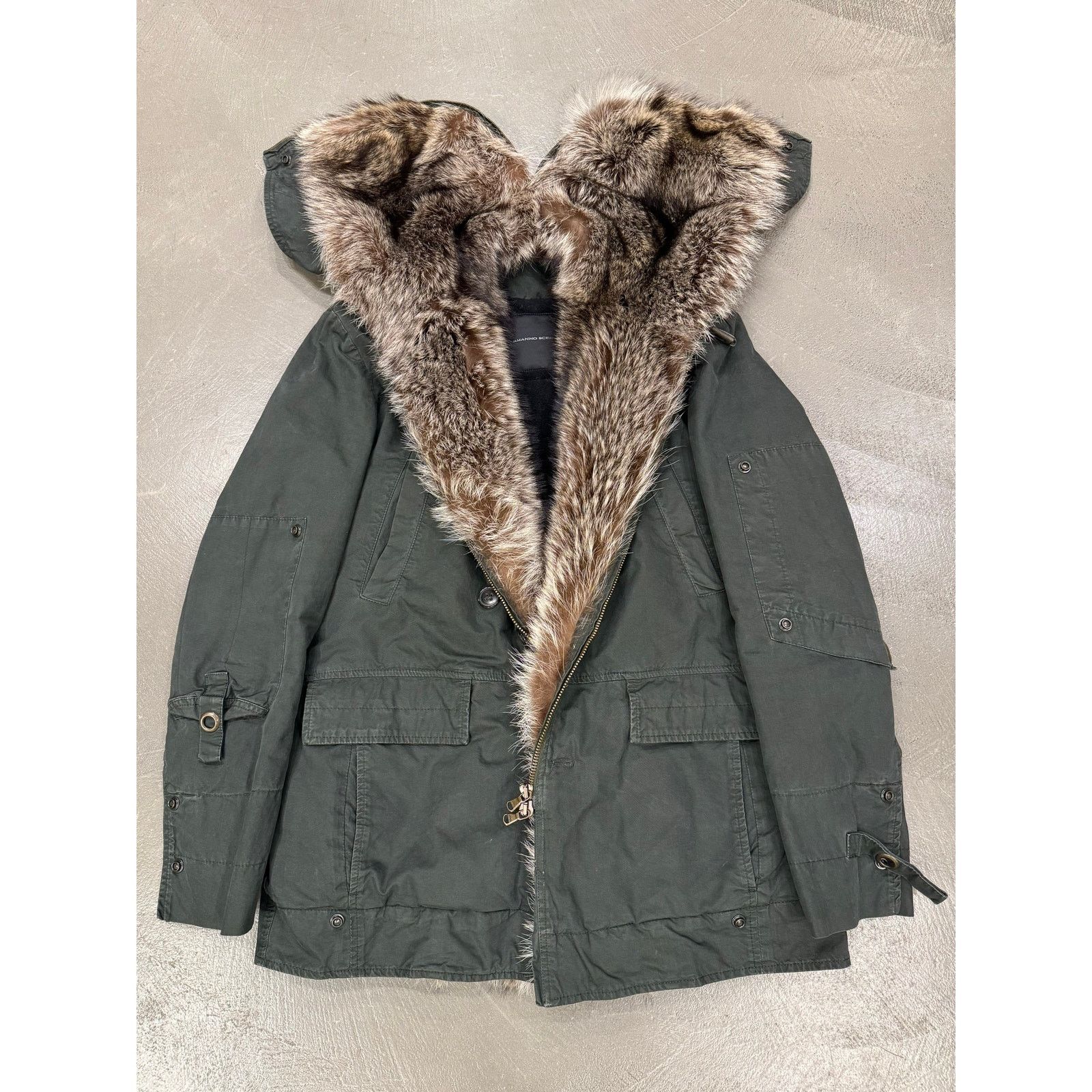 Ermanno Scervino 2010s Ermanno Scervino "Kanye" real marmot fur parka Size US L / EU 52-54 / 3 - 9 Thumbnail