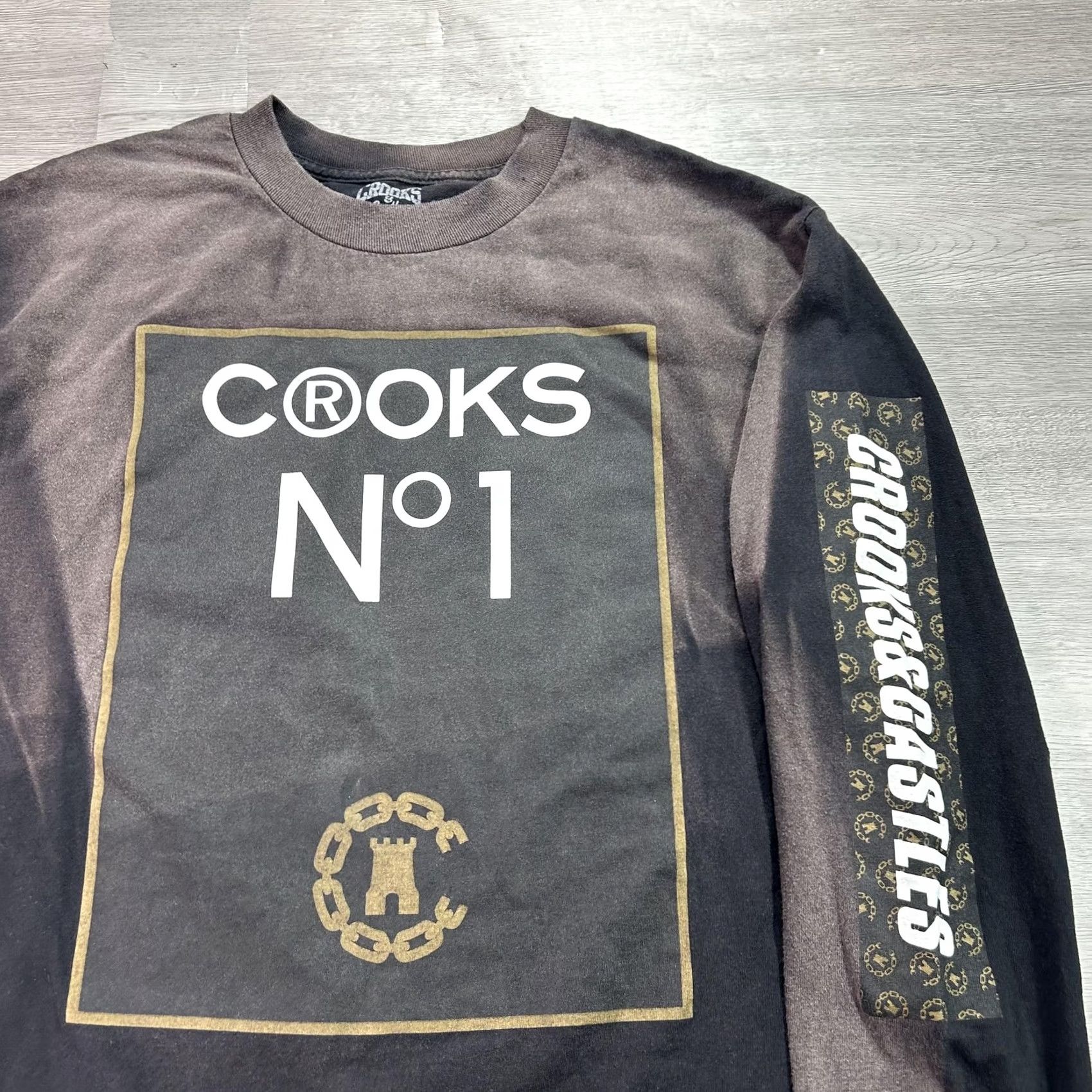 Crooks & Castles Crooks & Castles Shirt Mens Large Black Crooks No 1 Long Sleeve Graphic Tee Size US L / EU 52-54 / 3 - 3 Thumbnail
