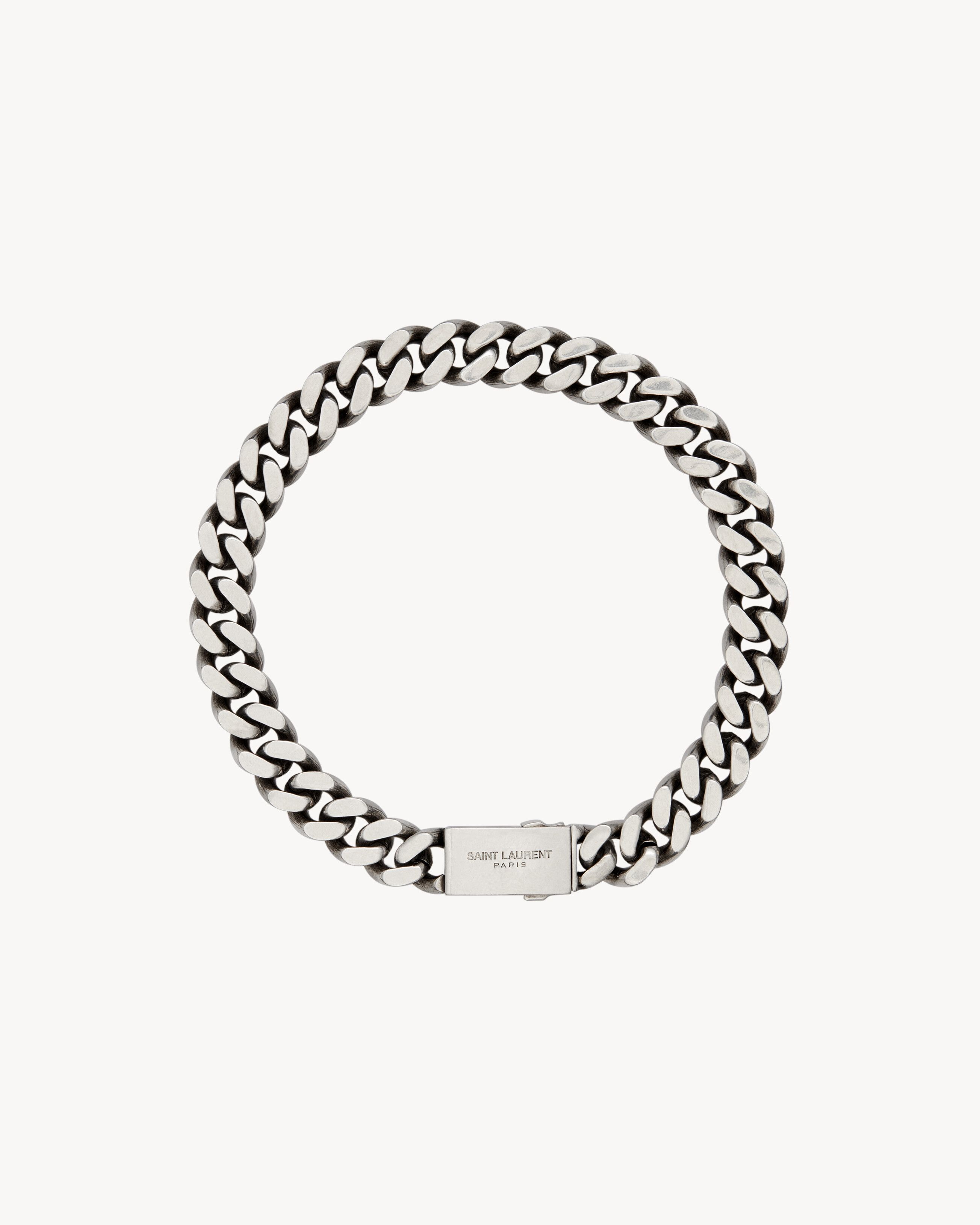 Saint Laurent Paris o1b1hav110225 593119 Size: M / Metal Curb Chain Necklace Size ONE SIZE - 1 Preview