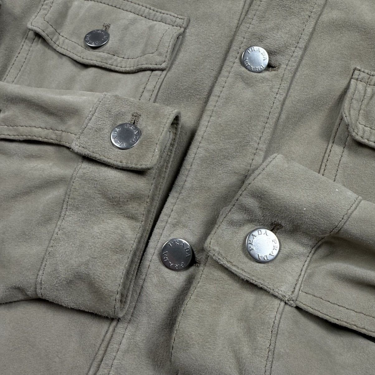 Prada × Vintage Prada beige label suede jacket Size US XS / EU 42 / 0 - 3 Thumbnail