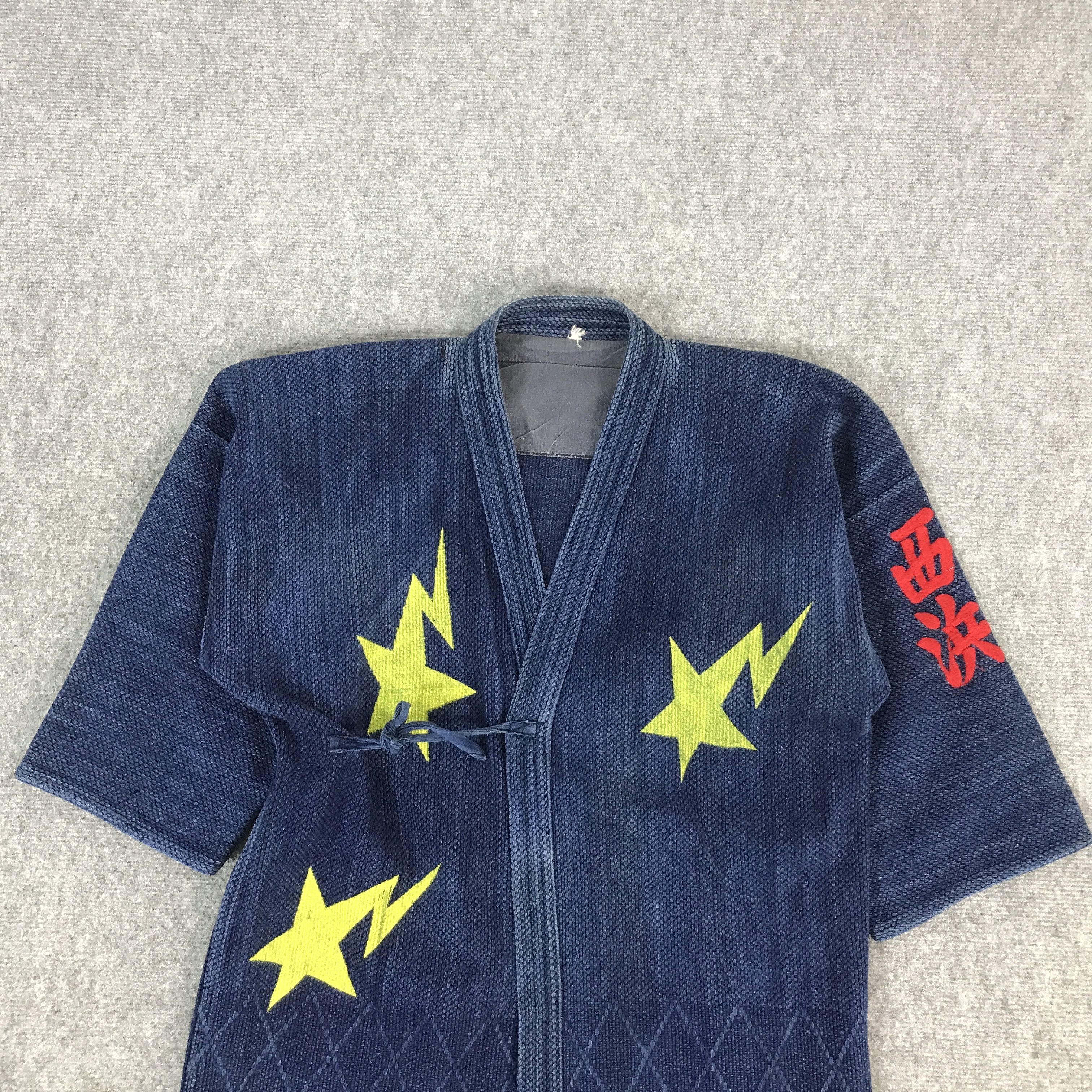 Japanese Brand KIMONO BLUE INDIGO CARDIGAN JAPAN JACKET Size US L / EU 52-54 / 3 - 3 Thumbnail