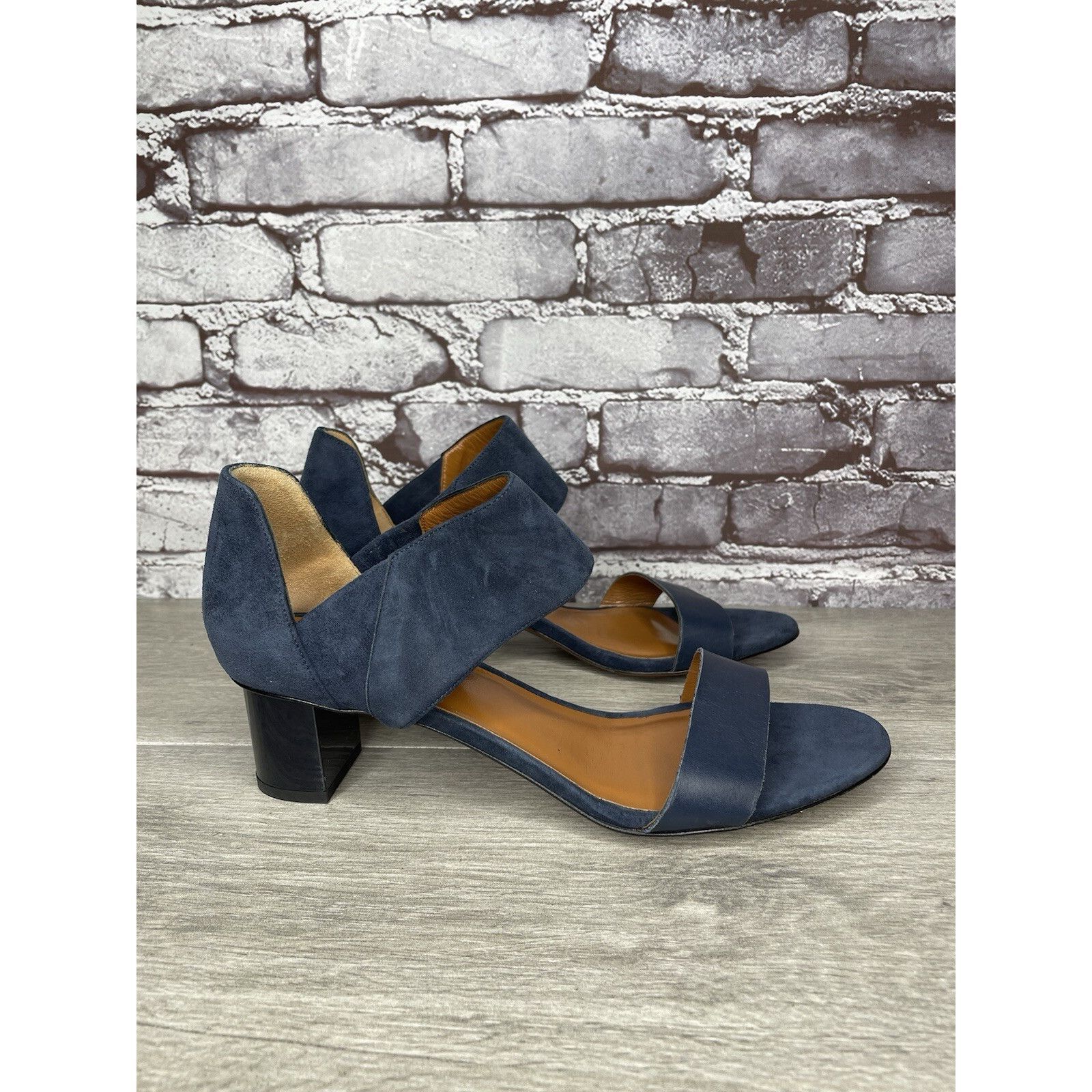 Aquatalia Aquatalia Blue Suede Leather Ankle Strap Heel Open Sandals W Size US 11 / IT 41 - 19 Thumbnail