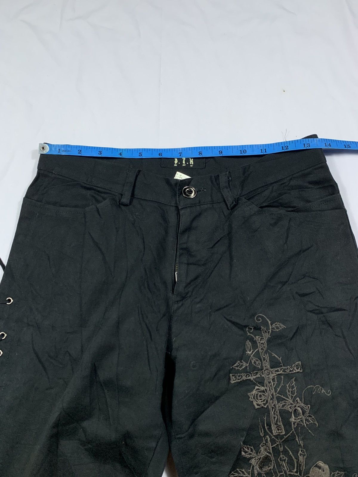 Tornado Mart Japanese Flare Gothic punk Skull Pants Lgb style Size US 29 - 6 Thumbnail