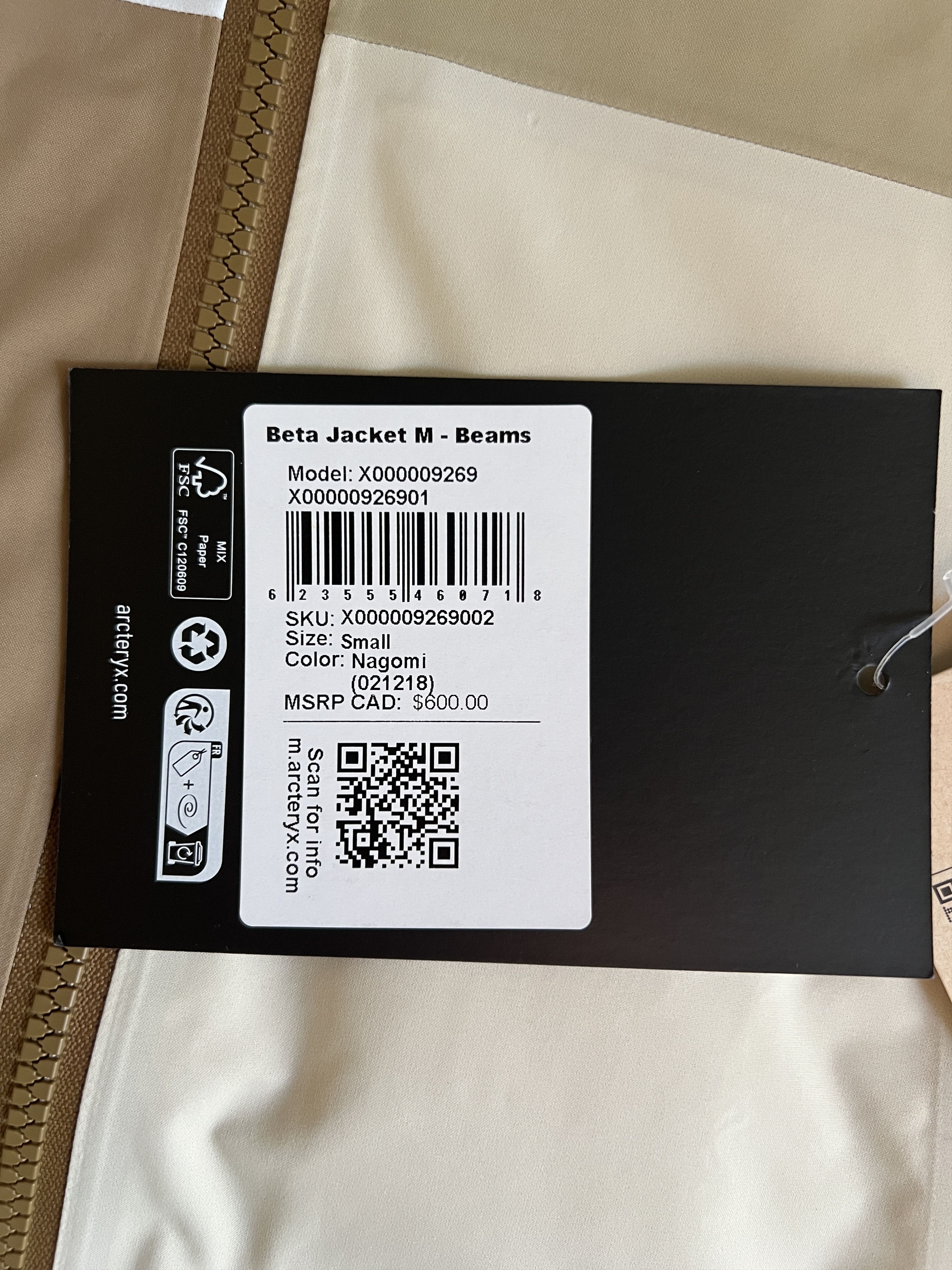 Arc'teryx × Beams Plus Arc'teryx x BEAMS Beta Jacket Nagomi Size US S / EU 44-46 / 1 - 5 Thumbnail