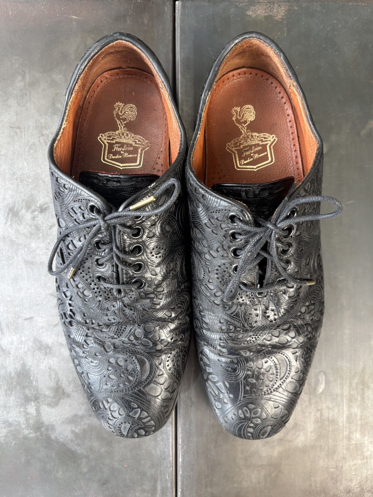 Duckie Brown × Florsheim Florsheim by Duckie Brown Tooled Leather Dress Shoes Oxfords Size US 9.5 / EU 42-43 - 11 Thumbnail