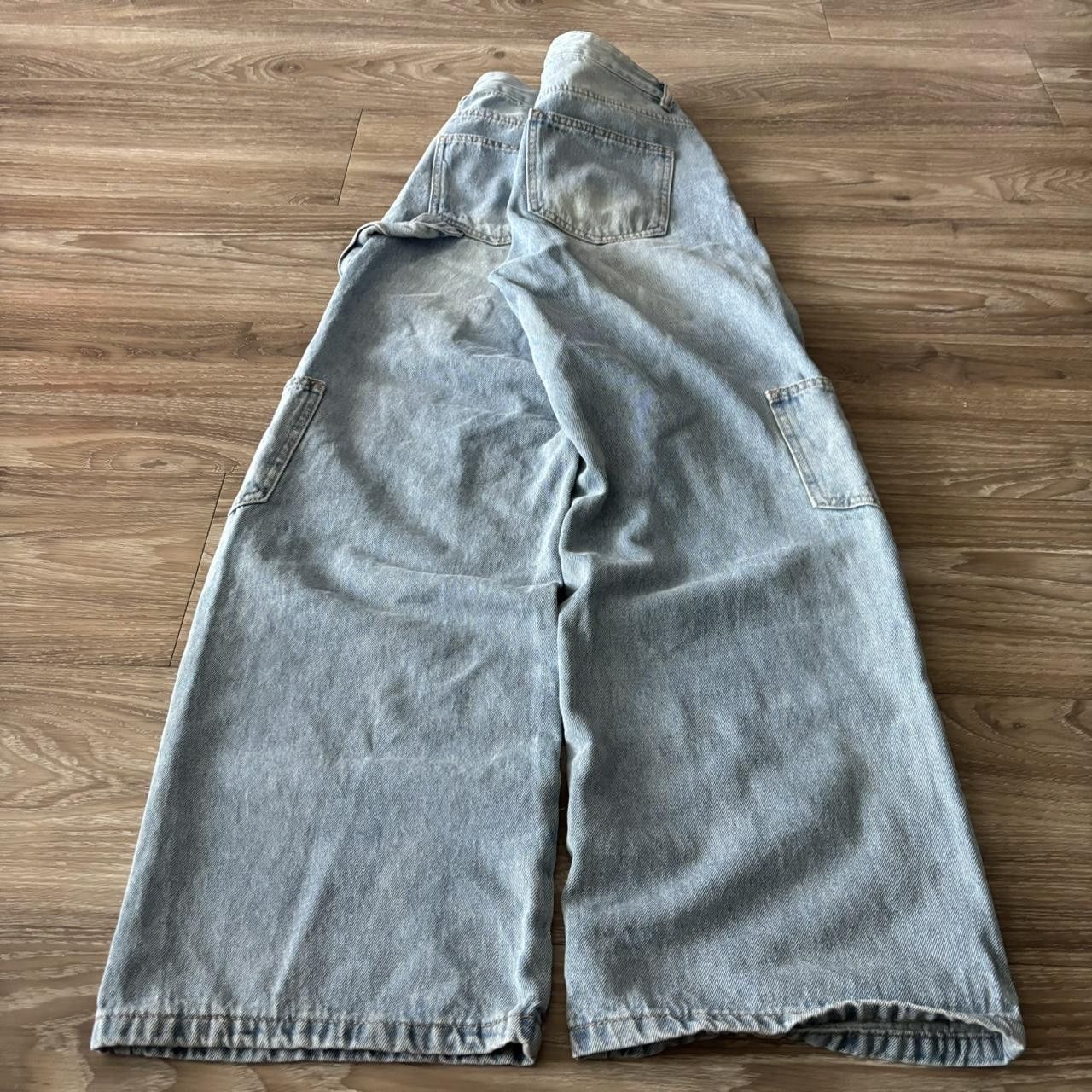 Japanese Brand Crazy Vintage Y2K/2000s Baggy Light Wash Skater Denim Jeans! 25x28 Size US 26 / EU 42 - 4 Thumbnail