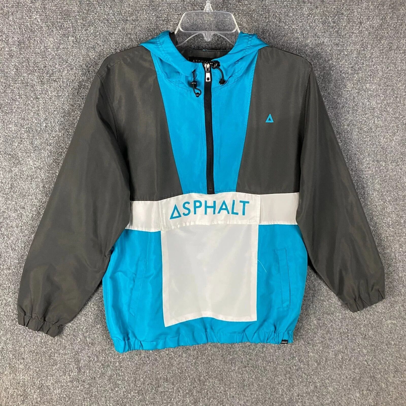 Asphalt Asphalt Windbreaker Jacket Men's Small 1/2 Zip Hooded S Size US S / EU 44-46 / 1 - 1 Thumbnail