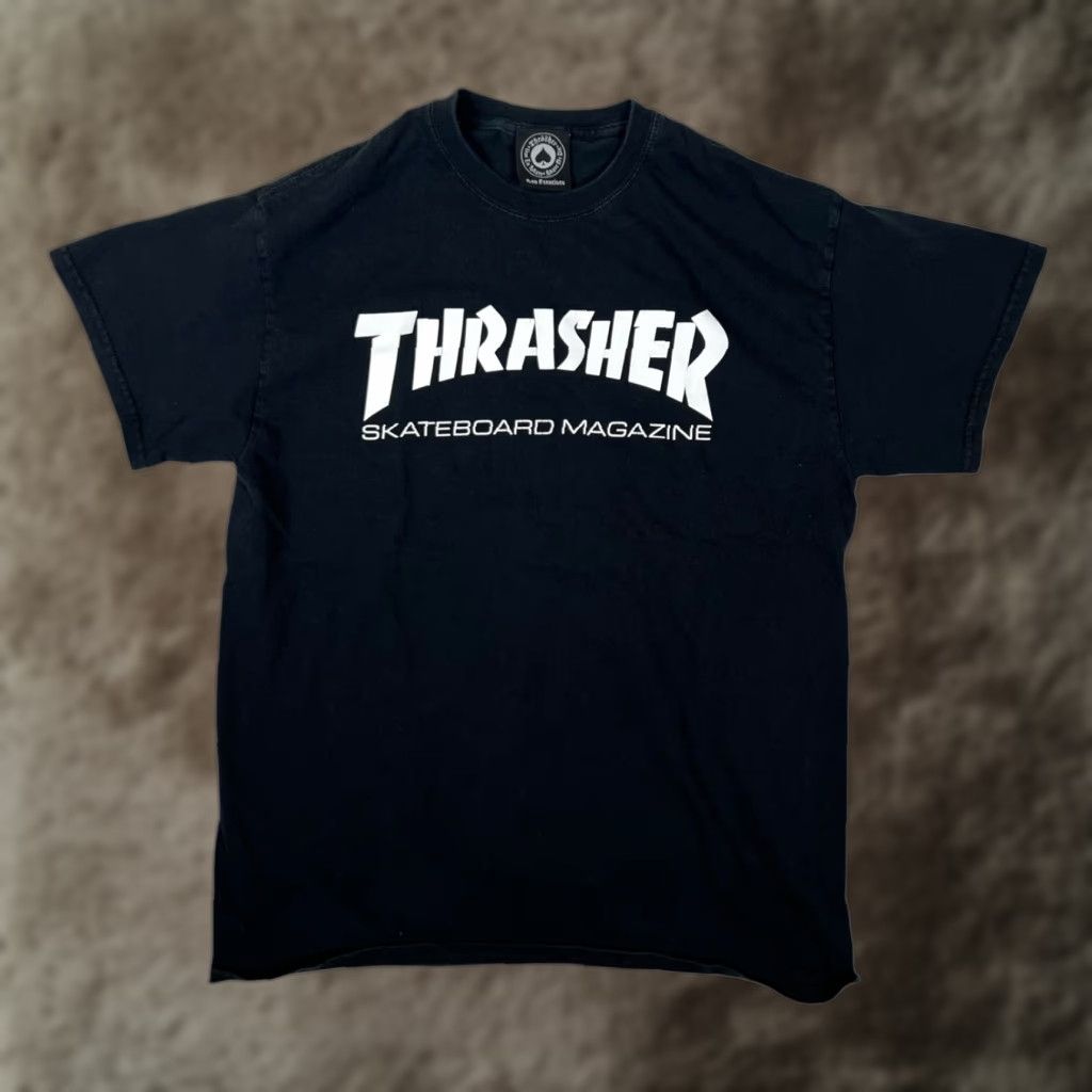 Thrasher VINTAGE Thrasher T-Shirt Men's Medium Black Grunge 90s Y2K Vintage Skater Punk 2000s Crew Neck Short Sleeve Regular Cotton Size US M / EU 48-50 / 2 - 1 Thumbnail