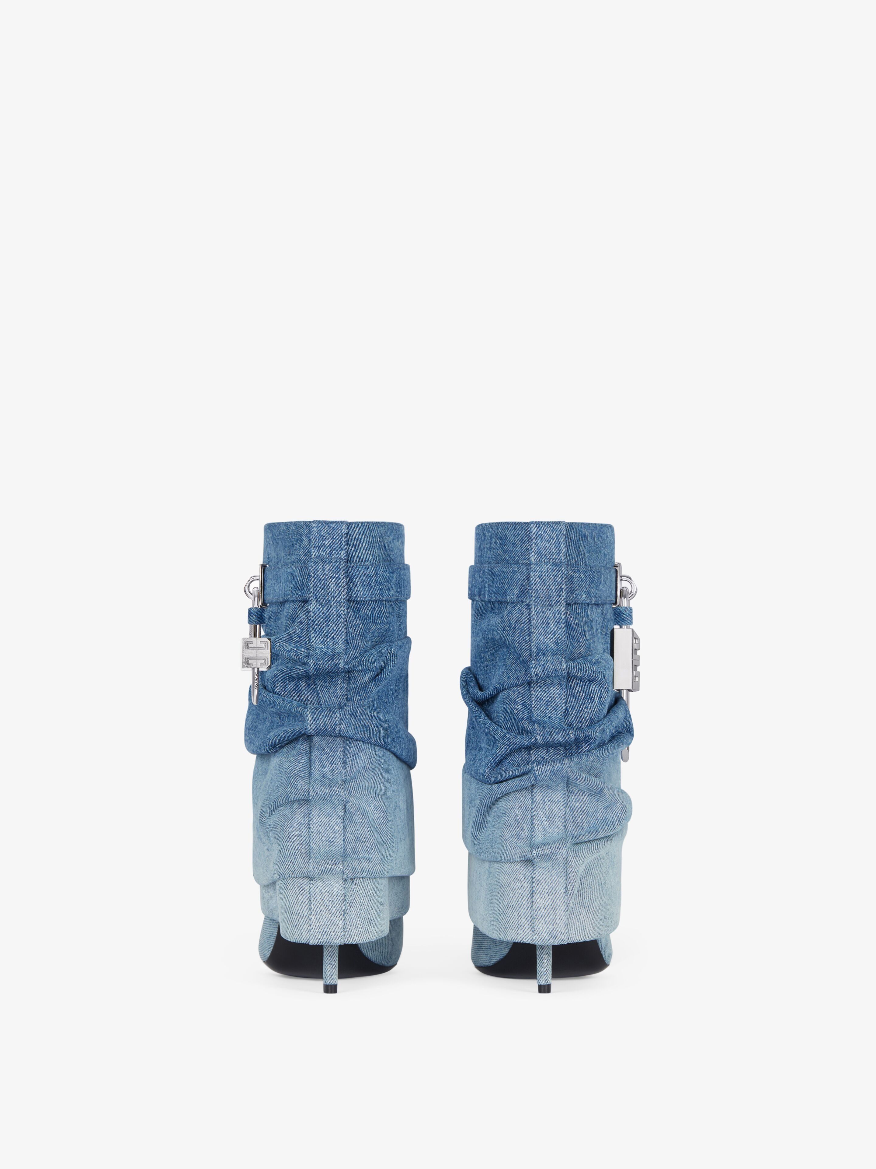 Givenchy oc11z0725 Shark Lock Boots in Medium Blue Size US 5 / IT 35 - 6 Thumbnail