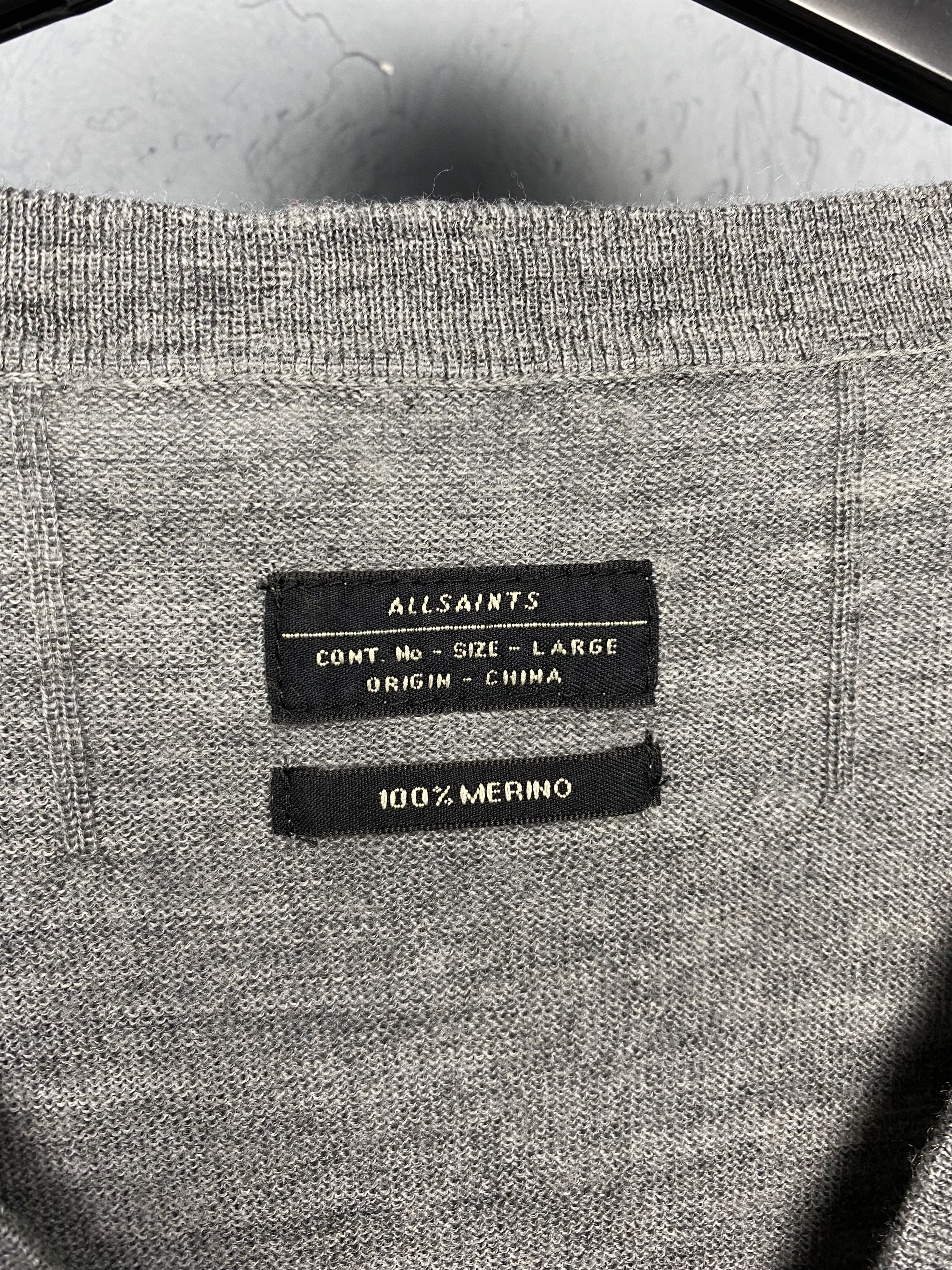 Allsaints × Vintage Allsaints Mens Mode Merino Wool Knit Cardigan Sweater Size US L / EU 52-54 / 3 - 3 Thumbnail