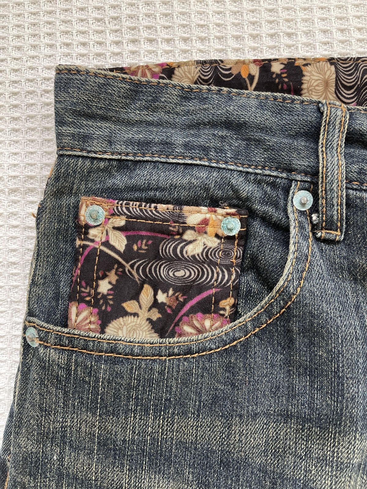 Karakuri Tamashii Rare🔥Japanese Memory Special Embroidery Sukajan Jeans Size US 34 / EU 50 - 9 Thumbnail