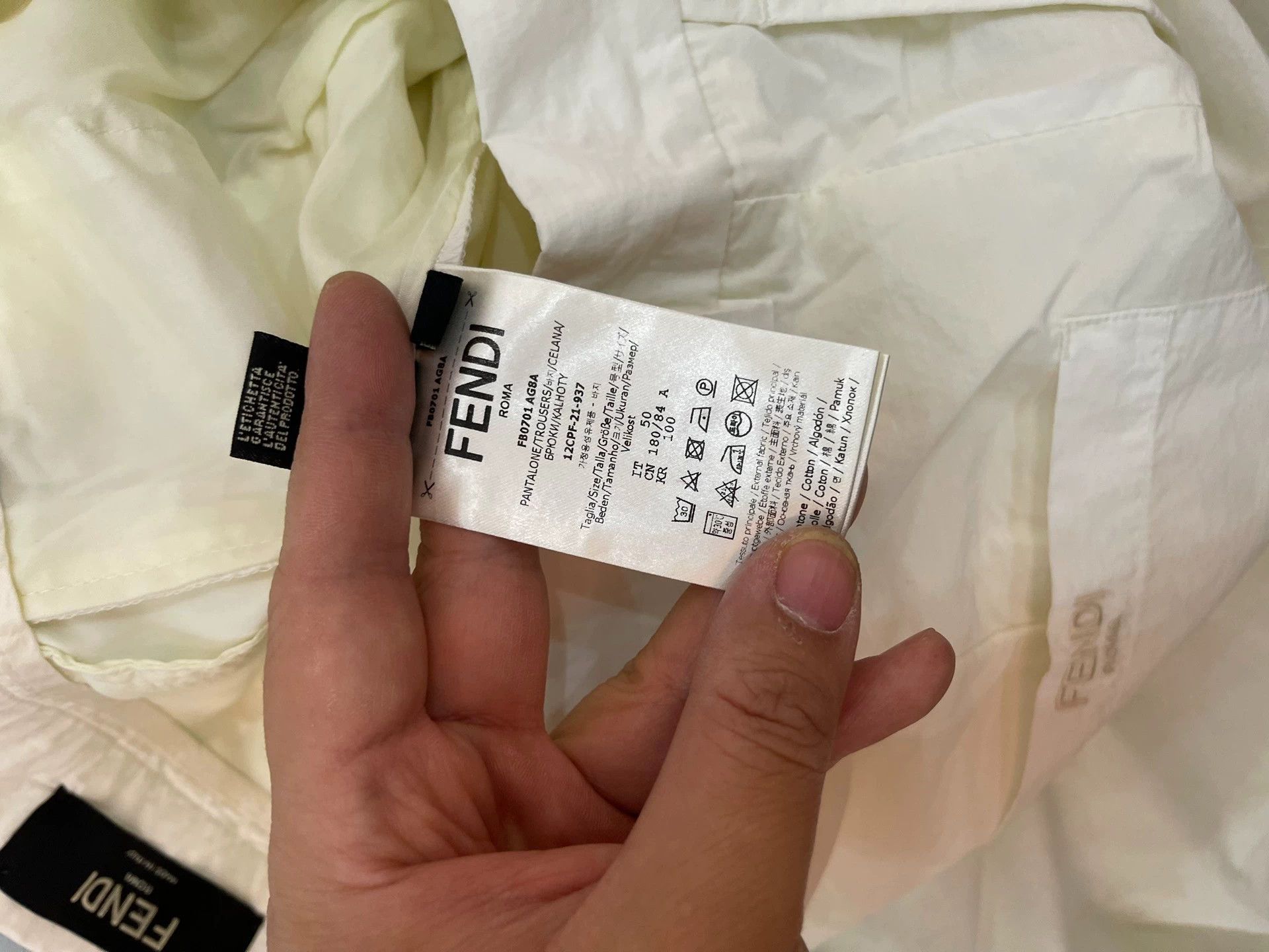 Fendi FENDI Size 50 Pants 2-Way Adjustable Cuffs Embroidered Logo Size US 34 / EU 50 - 6 Thumbnail