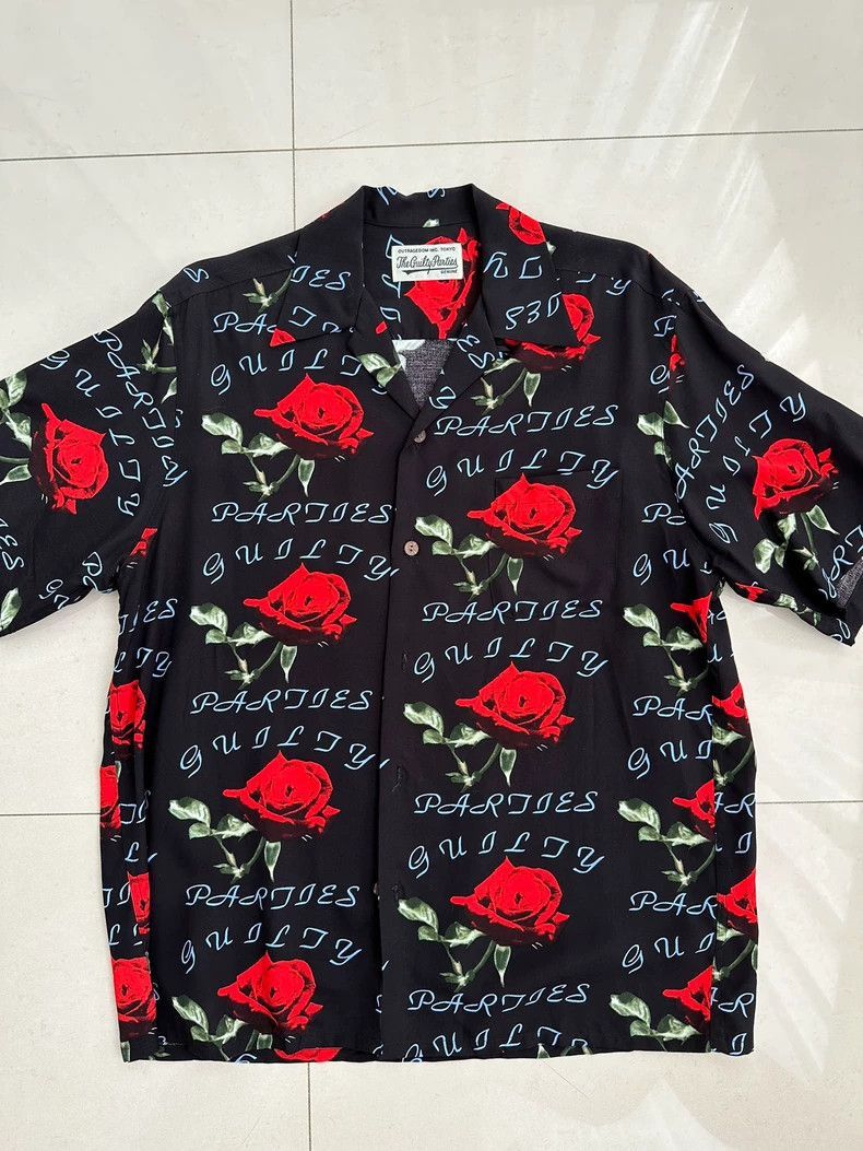 Wacko Maria WACKO MARIA Rose Print Hawaiian Shirt Size US M / EU 48-50 / 2 - 2 Thumbnail