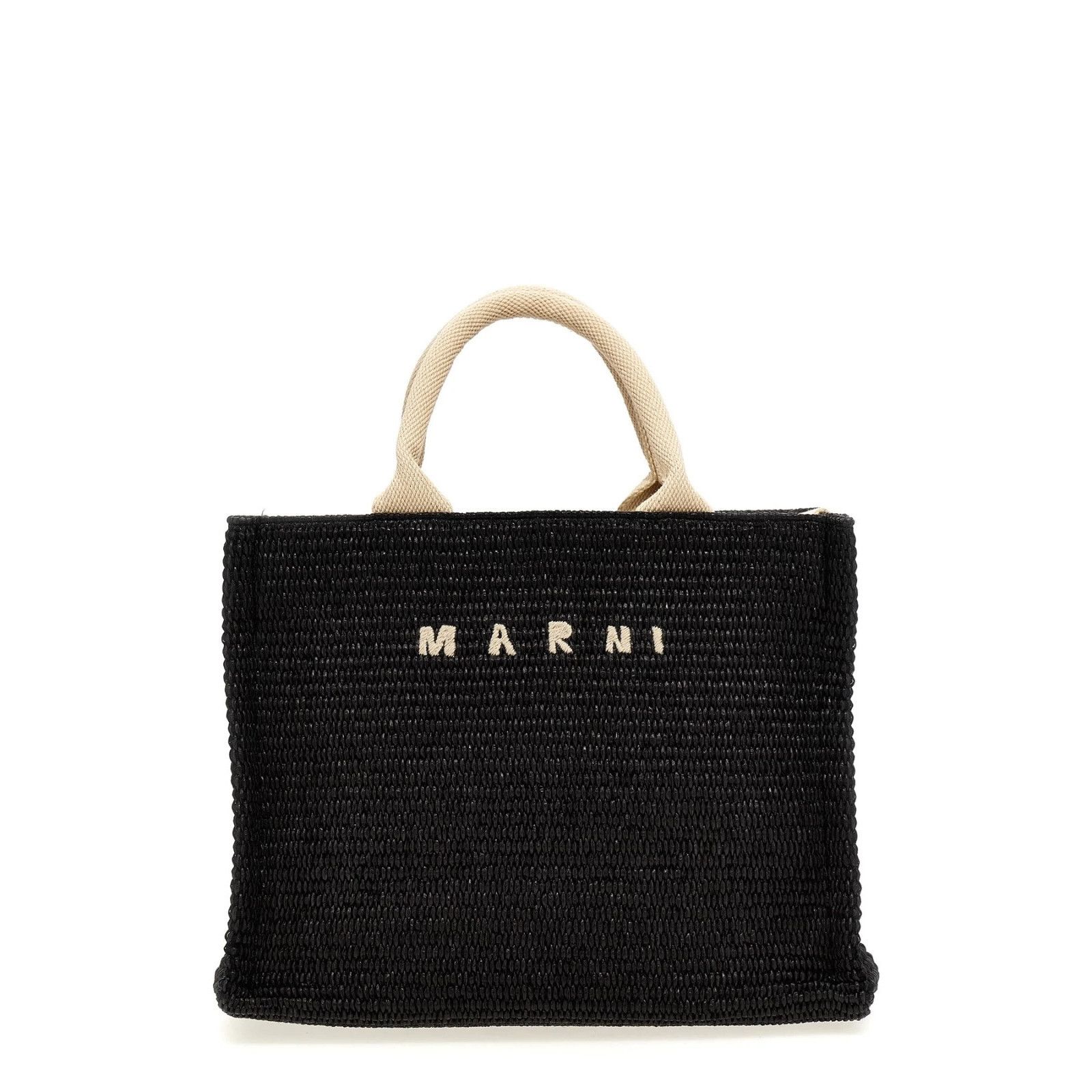 Marni MARNI Mini Tote Black Raffia Shoulder Bag New & Authentic Size ONE SIZE - 1 Thumbnail