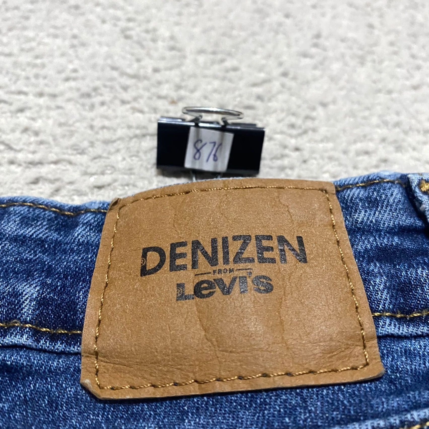 Denizen DENIZEN Jeans Womens 2 Blue Denim Medium Wash Skinny Distressed Raw Hem 5-Pocket Regular Rise Inseam 25in Stretch Comfort Womens Size 26" / US 2 / IT 38 - 3 Thumbnail
