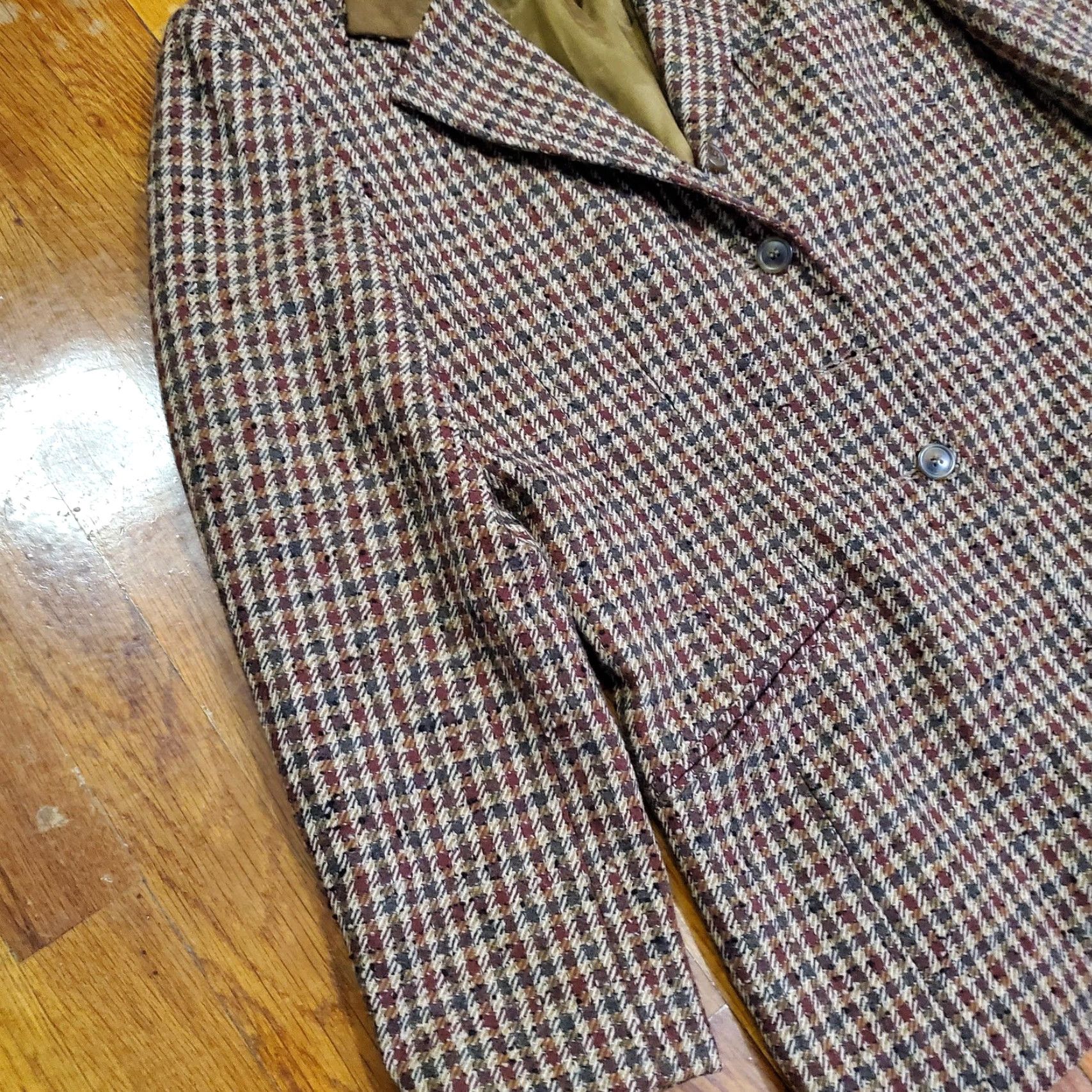 Pendleton VINTAGE Pendleton Blazer Womens 8 Brown Houndstooth Wool Knockabouts USA 90s Size M / US 6-8 / IT 42-44 - 2 Thumbnail