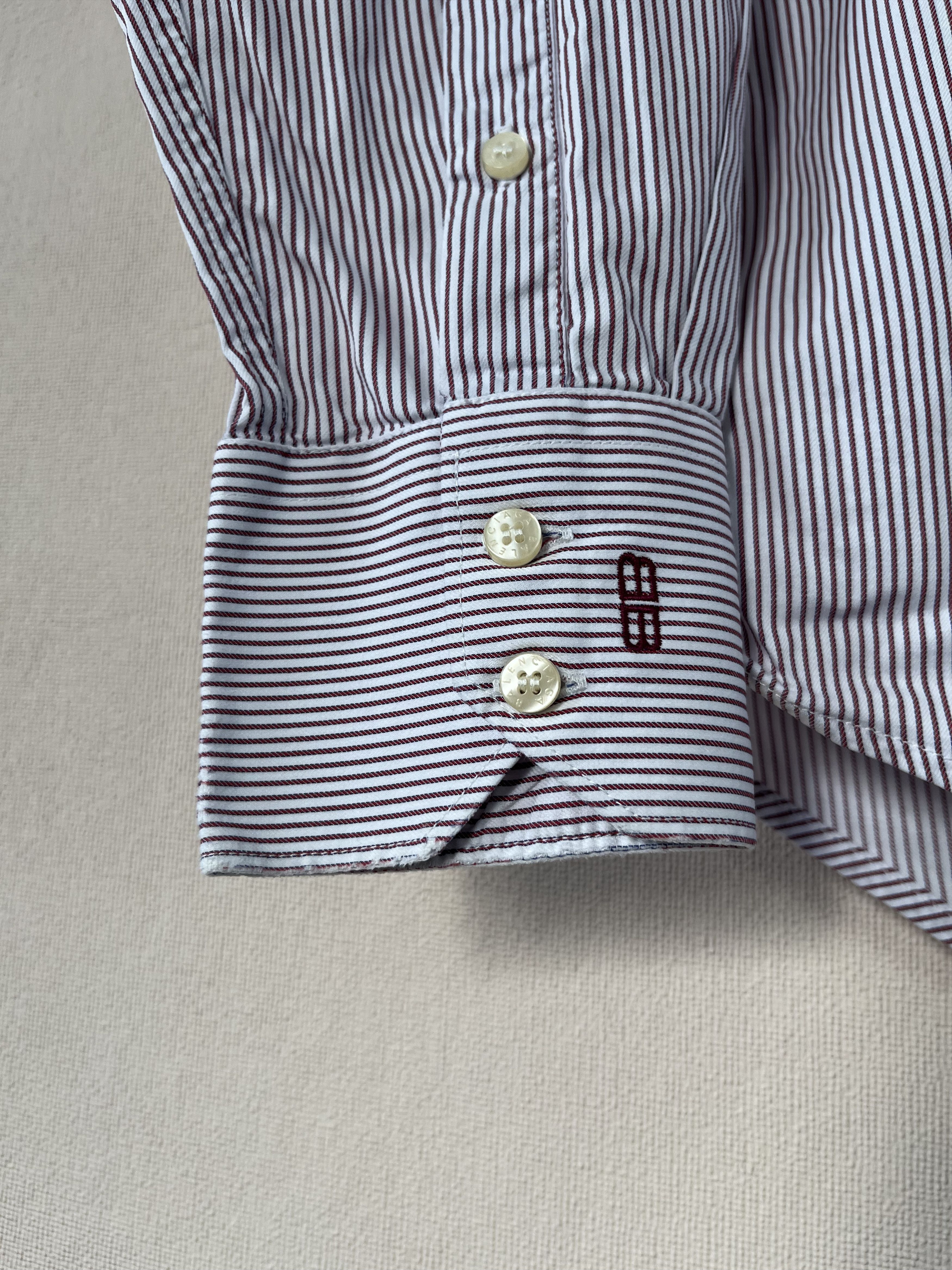 Balenciaga Balenciaga Cotton Shirt Button Up Size 15/38 Striped Size US S / EU 44-46 / 1 - 2 Thumbnail