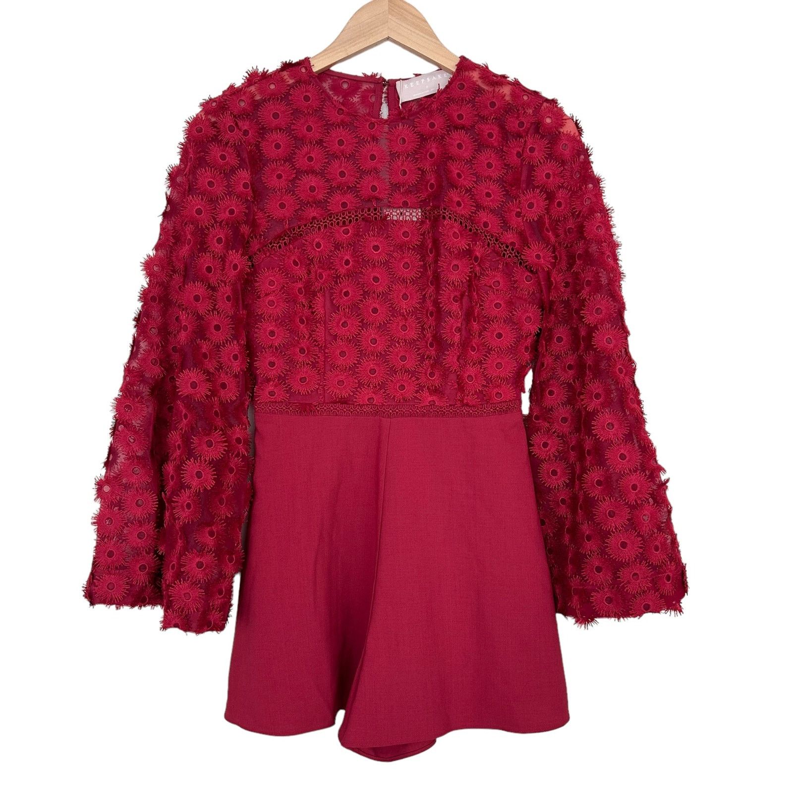 Other Keepsake Raspberry Mirrors Playsuit Floral Lace Sz S Size 28" / US 6 / IT 42 - 1 Thumbnail