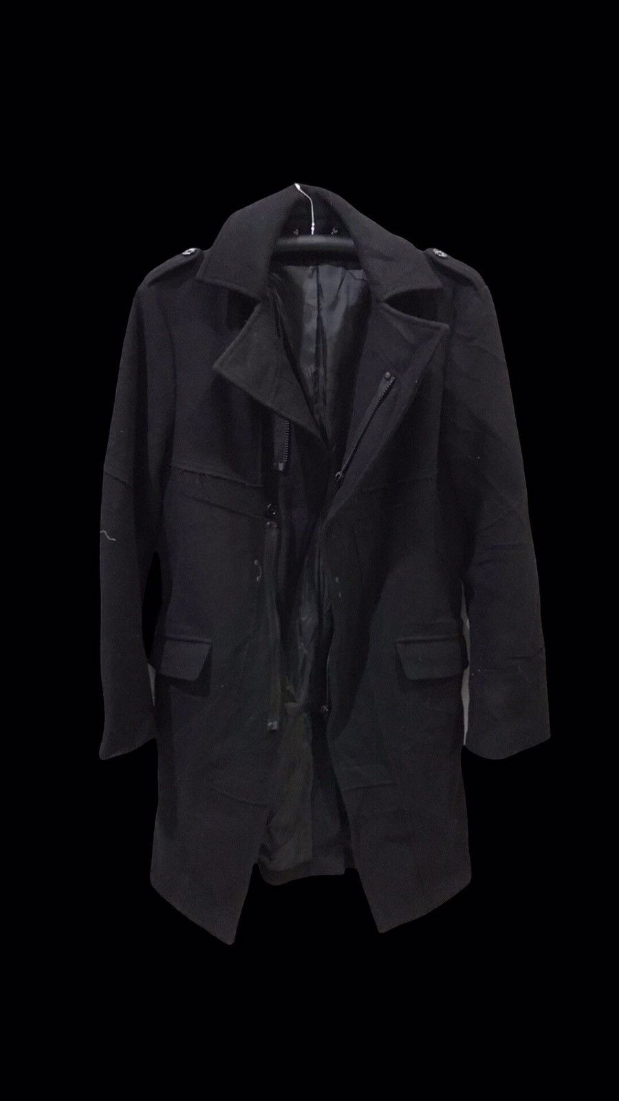Designer !movement cultive Japan Assymetric Patchwork Overcoat Size S / US 4 / IT 40 - 2 Thumbnail