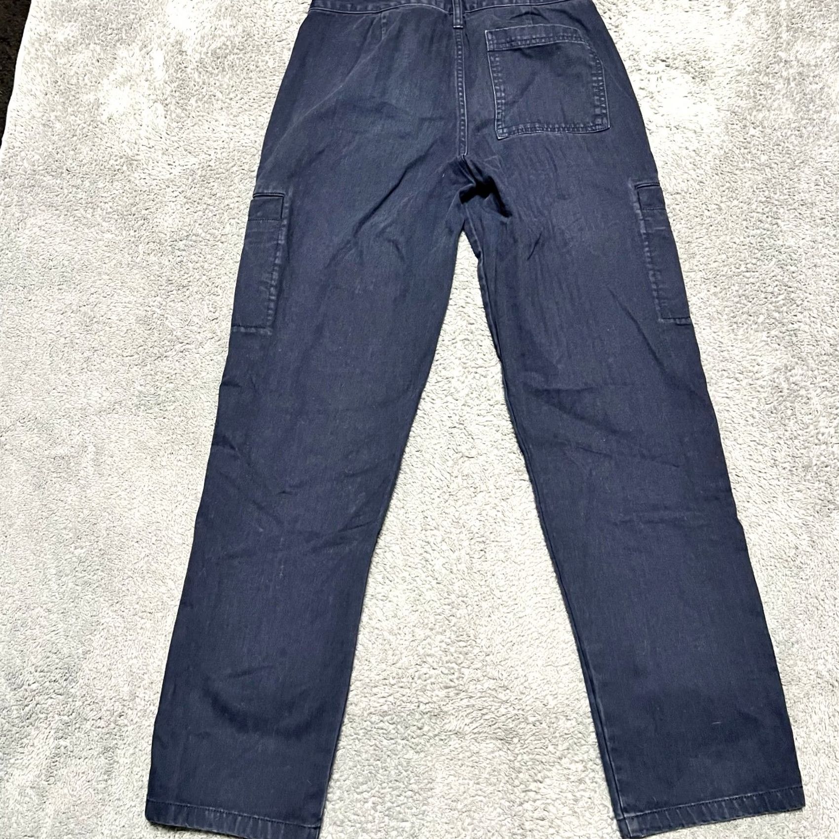 Everlane VINTAGE Everlane Pants Womens 29 30x30 Blue Utility Cargo Organic High Rise Mens Womens Girls Boys Size 29" - 3 Thumbnail