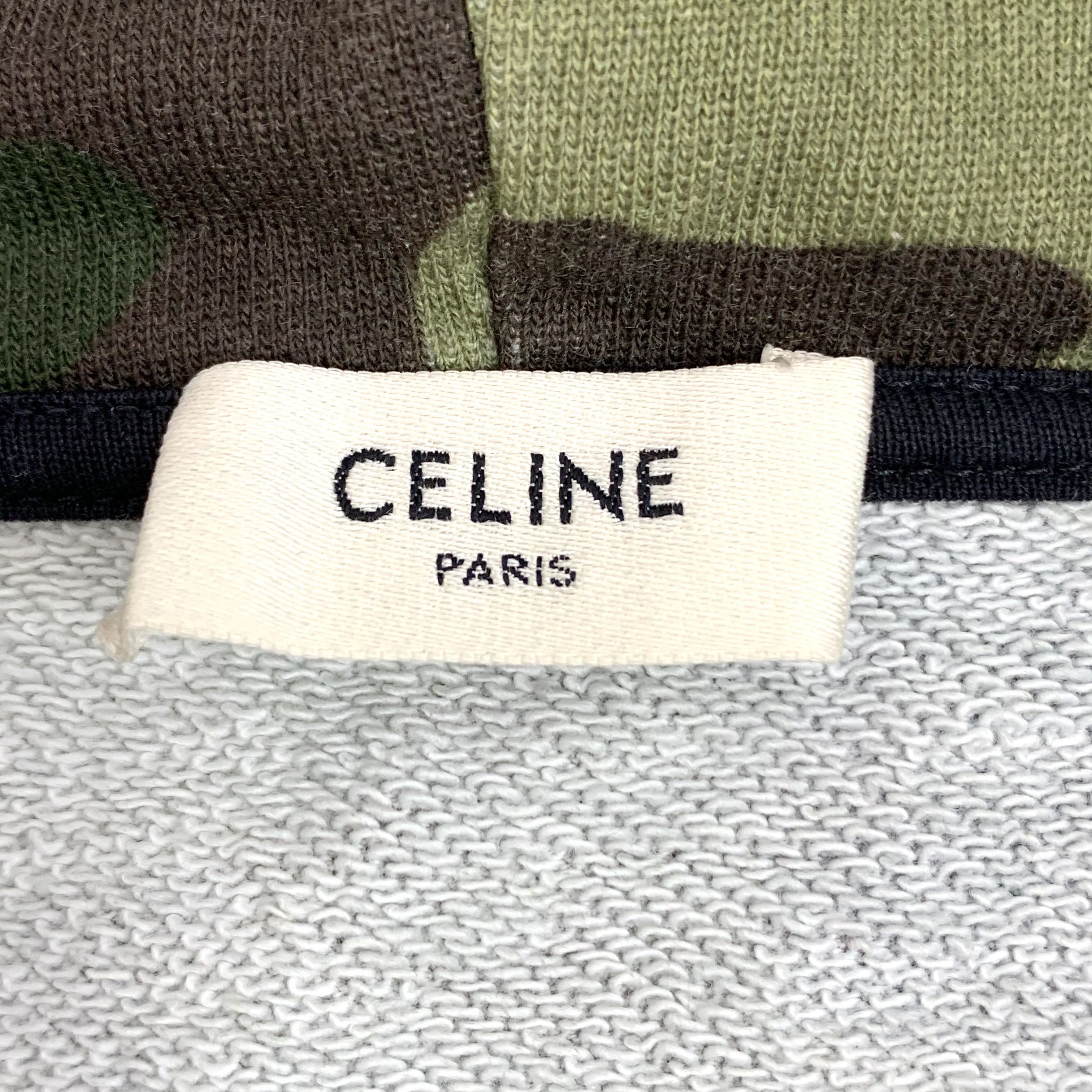 Celine Celine Camouflage Logo Hoodie Dark Green (S) Size US S / EU 44-46 / 1 - 5 Thumbnail