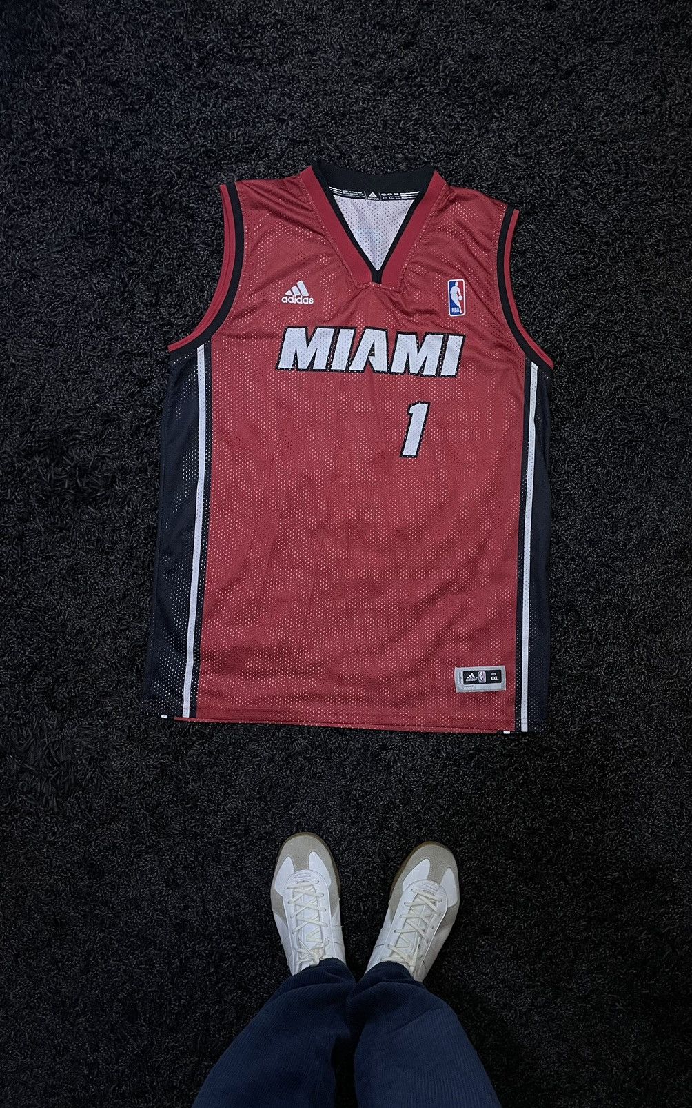 Adidas × NBA Vintage Miami Heat 1 Bosh Basketball Jersey Adidas NBA Size US XL / EU 56 / 4 - 5 Thumbnail