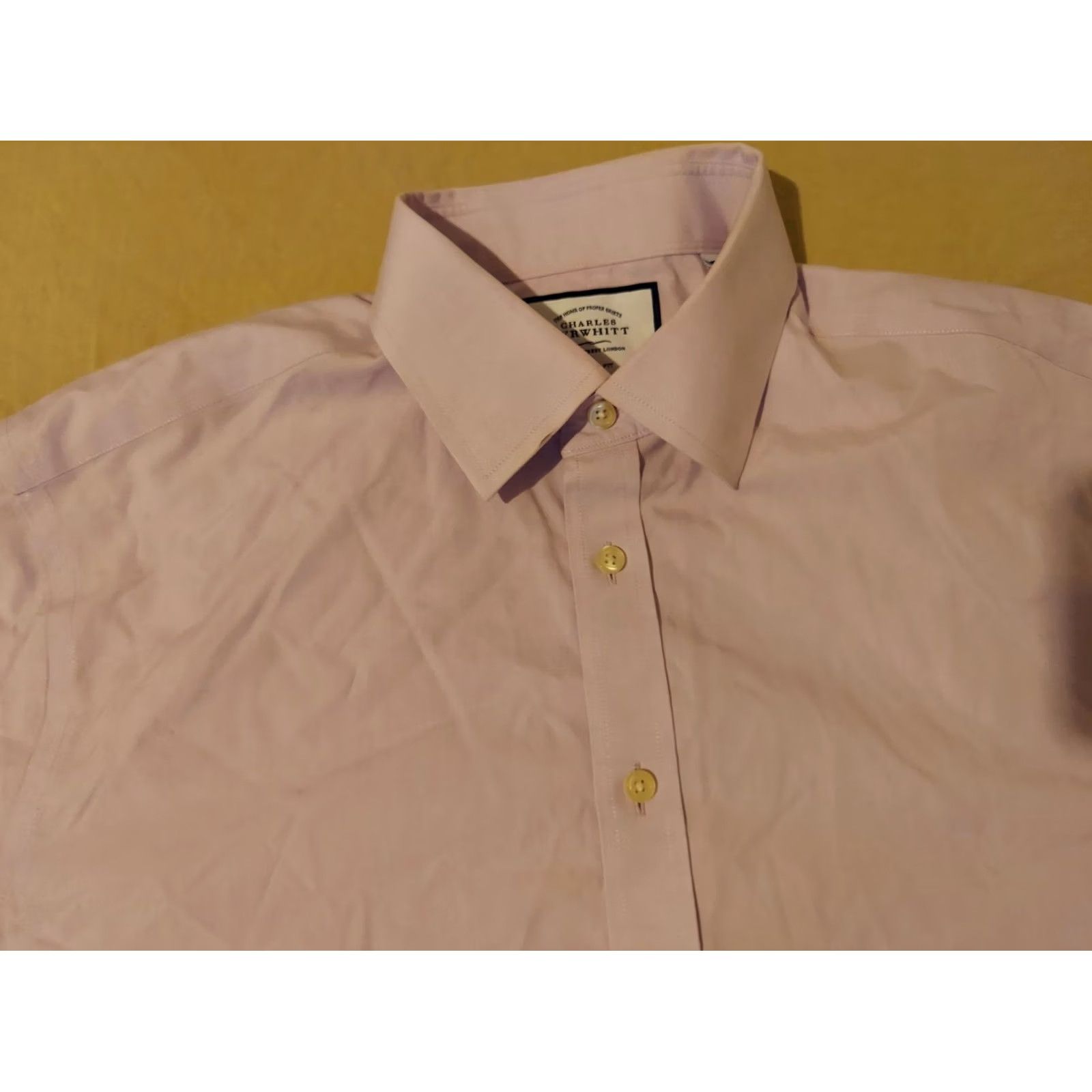 Charles Tyrwhitt Charles Tyrwhitt Dress Shirt Purple Button Collared Cotton Mens 16 1/2 36 Size 46R - 2 Thumbnail