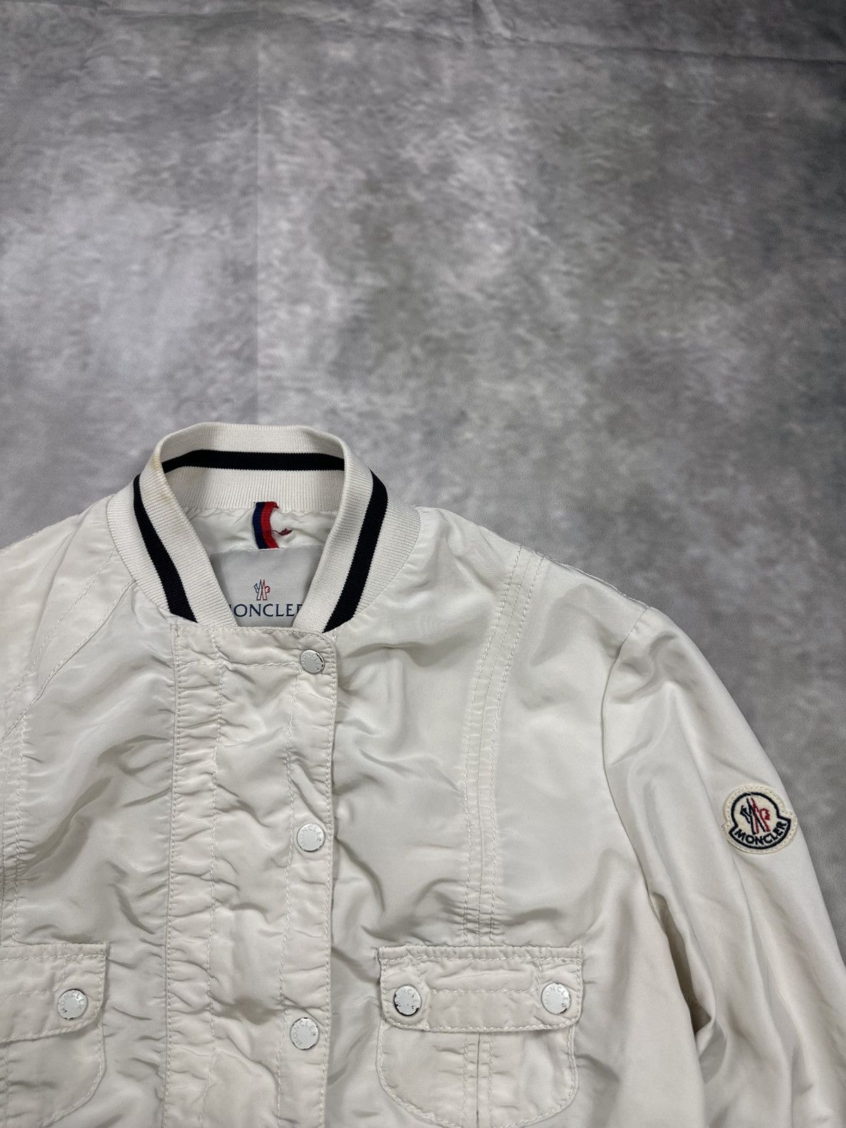 Moncler Moncler bomber cropped avant ga y2k Jacket – Cream – Size S Size S / US 4 / IT 40 - 4 Thumbnail