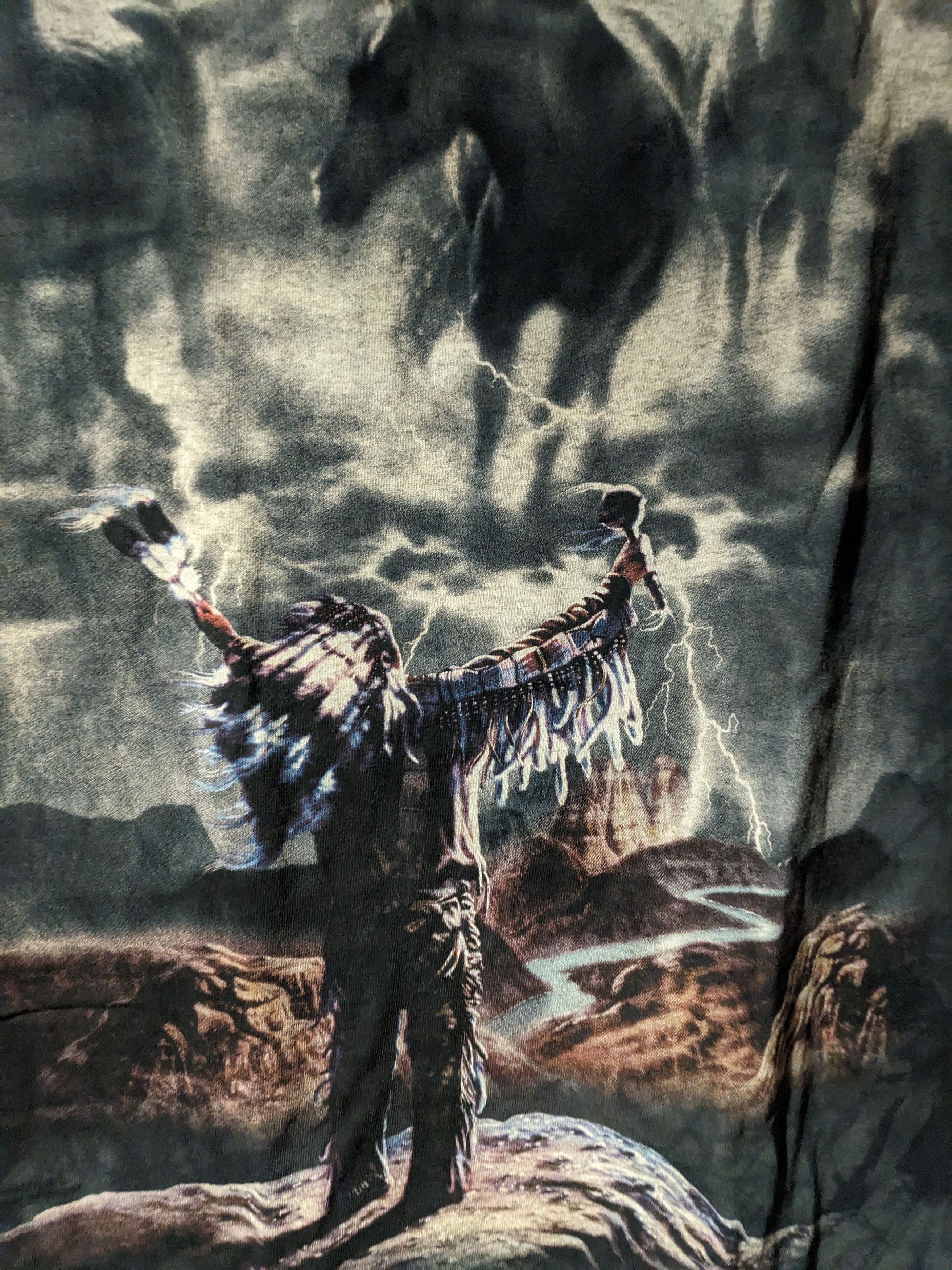 The Mountain × Vintage Vintage 2003 The Mountain American Native Thunder T-Shirt Size US M / EU 48-50 / 2 - 2 Thumbnail