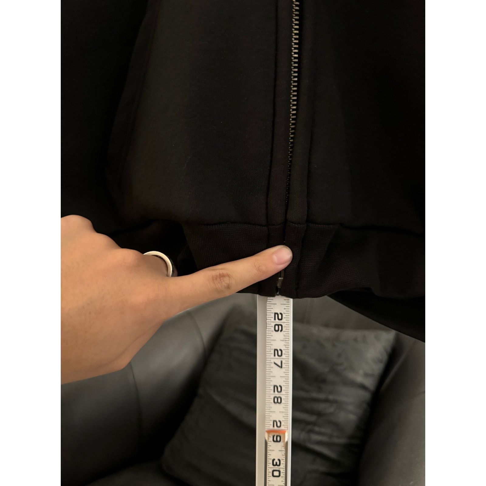 jOONIVERSE LAB JOONIVERSE Lab Raglan Zip Up Double Layered Hoodie Black ...