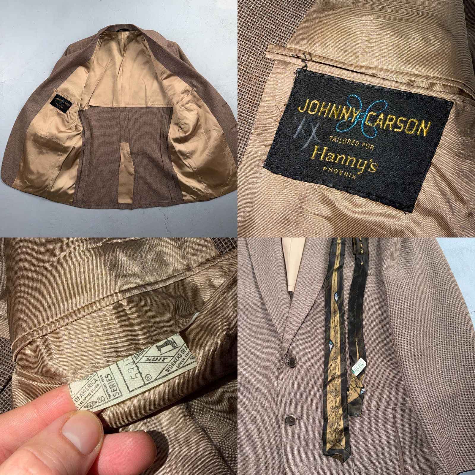 Vintage VTG Mens 3 PC Suit Jacket Coat Pants Vest Plaid 70s 1970s Brown Rockabilly Vintage Mens 40 Jacket Coat Pants Vest Brown Pru 40 Mens Size 40R - 10 Thumbnail