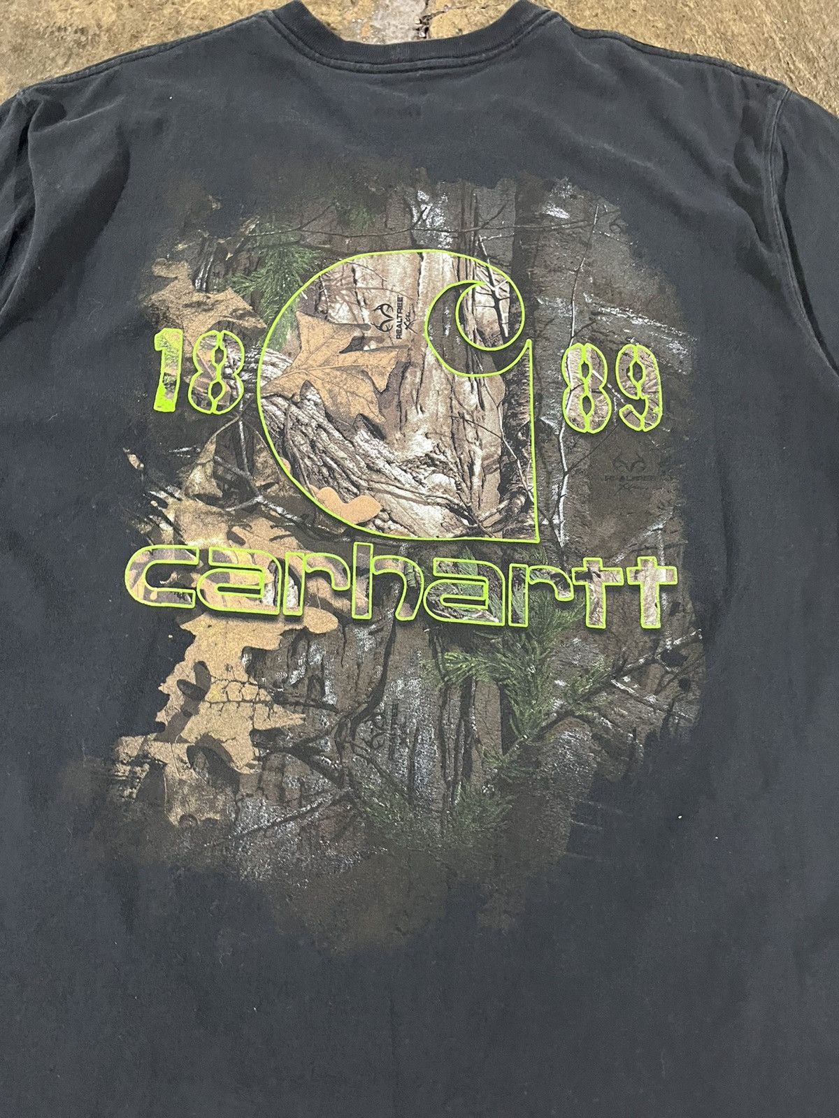 Carhartt × Vintage Crazy Carhartt Camo Realtree Style Essential Pocket Tee Size US XL / EU 56 / 4 - 4 Thumbnail