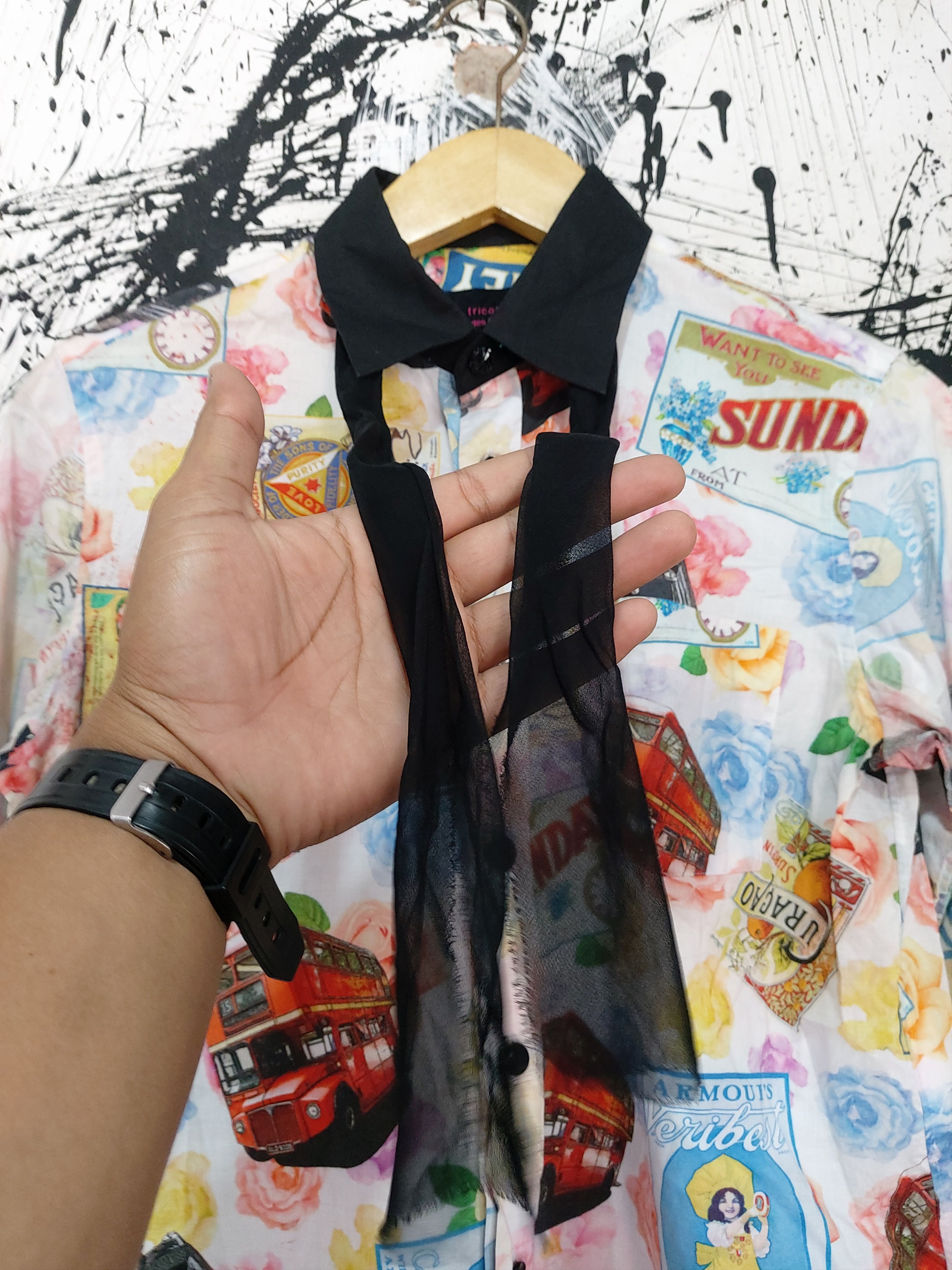 Tricot Comme des Garcons TRICOT COMME DES GARCONS AD 2012 PRINTED BUTTON UP SHIRT Size M / US 6-8 / IT 42-44 - 3 Thumbnail