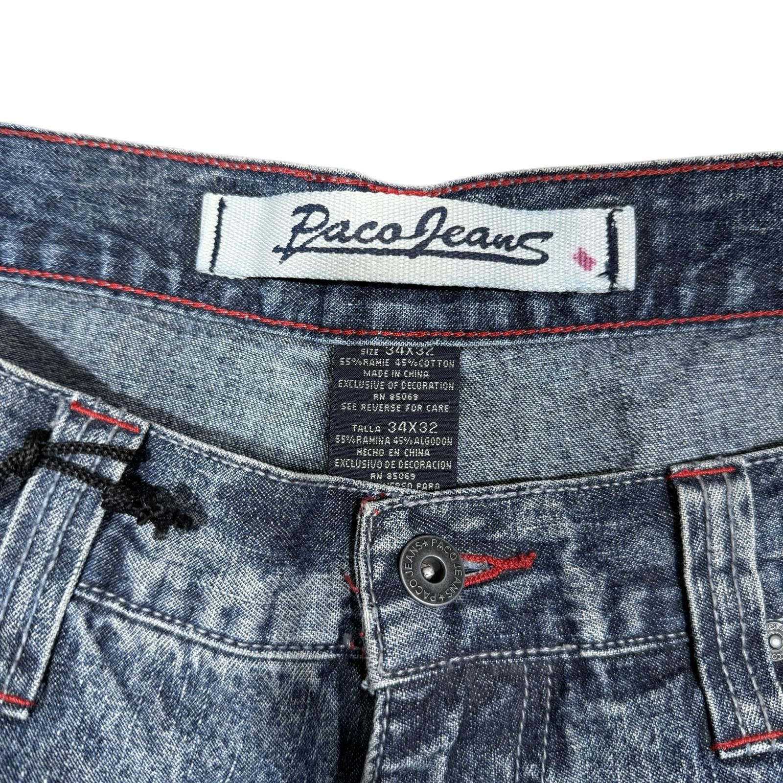 Pacsun Paco Jeans Classic Zipper Screenprinted Baggy Denim Size US 34 / EU 50 - 4 Thumbnail