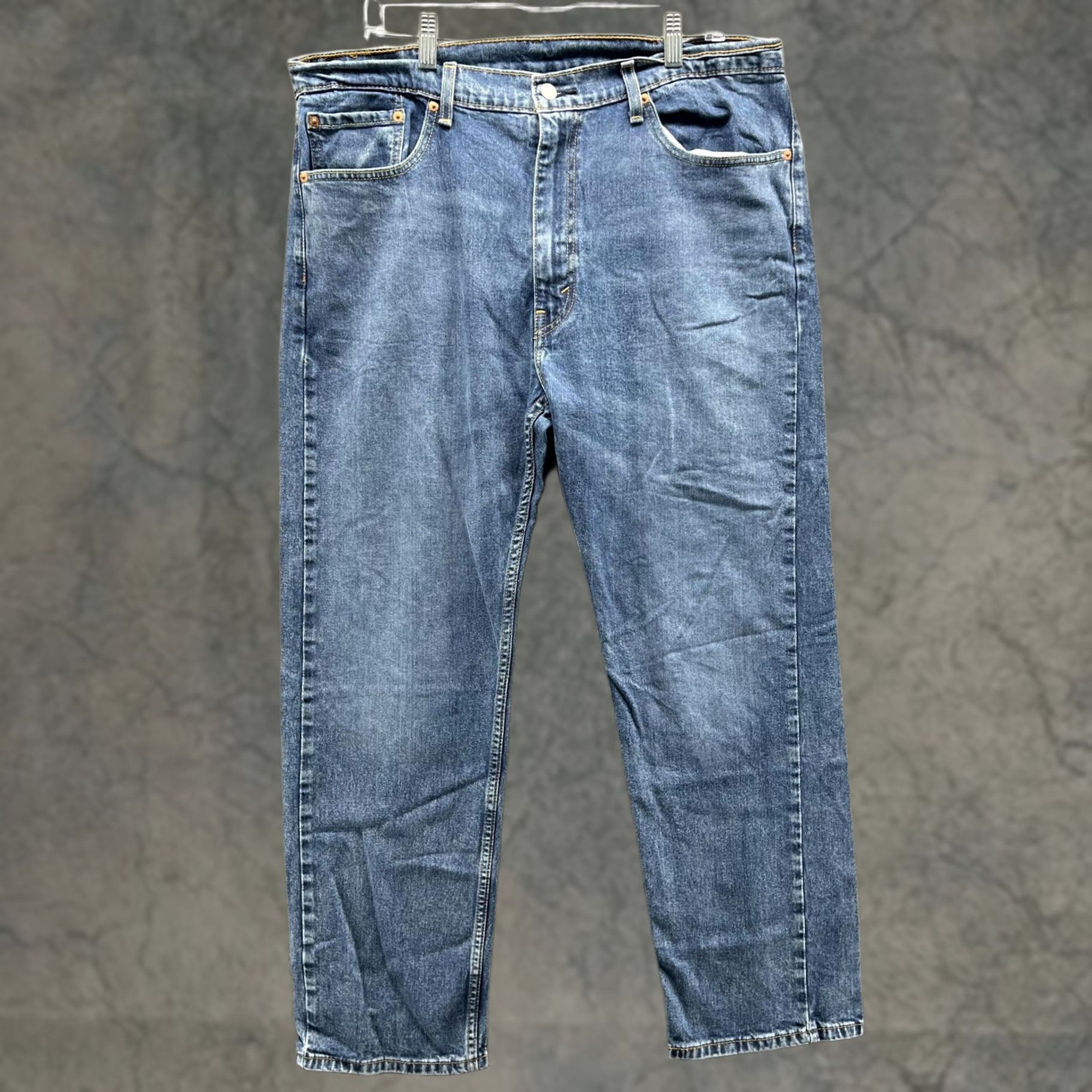 Levi's Levis 505 Jeans Mens 38x30 Medium Wash Blue Regular Fit Straight Leg Denim Pants Size US 38 / EU 54 - 1 Thumbnail