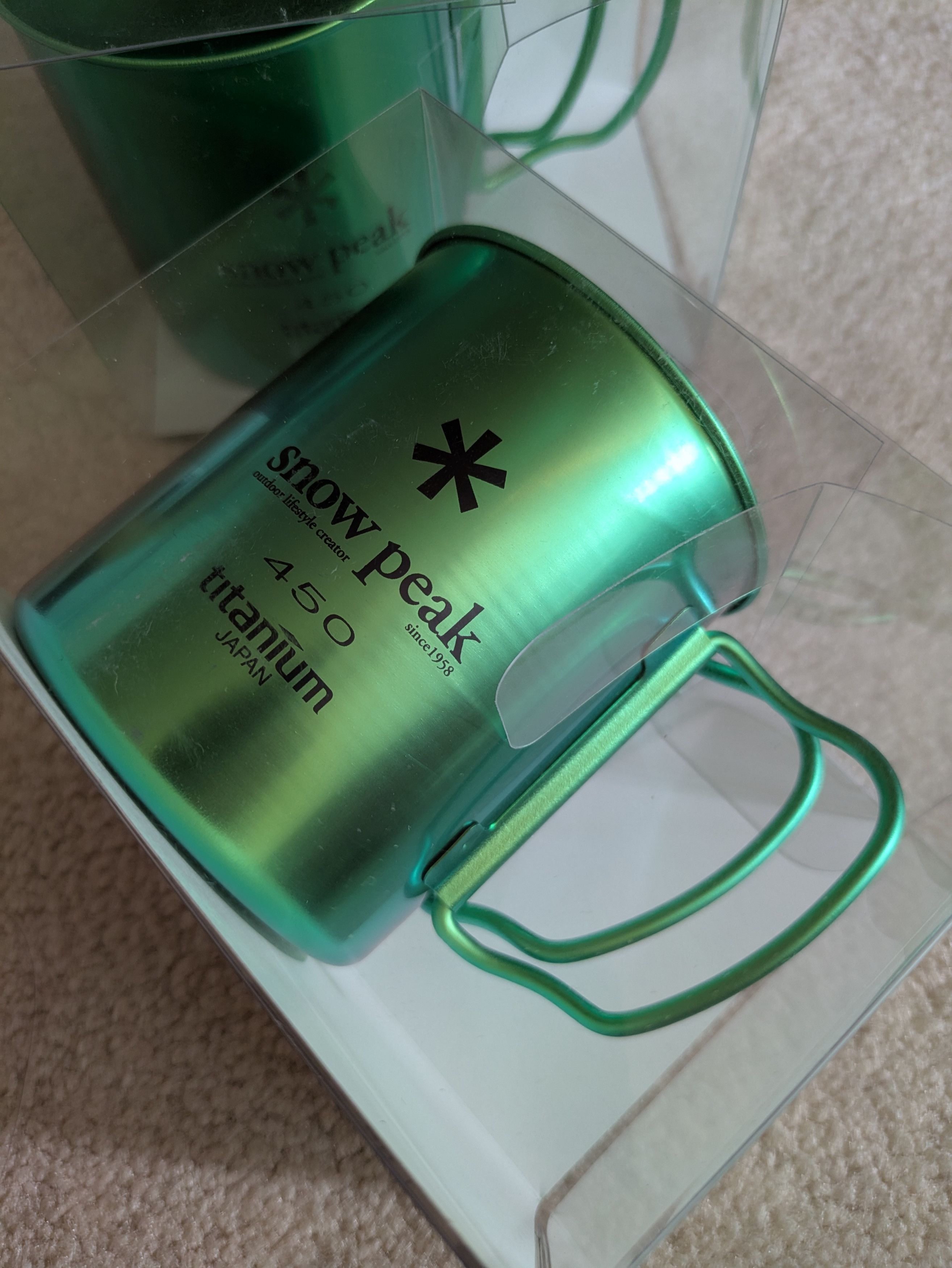 Snow Peak 2 Titanium Anodized Cups/Mugs, 450 mL Size ONE SIZE - 2 Thumbnail