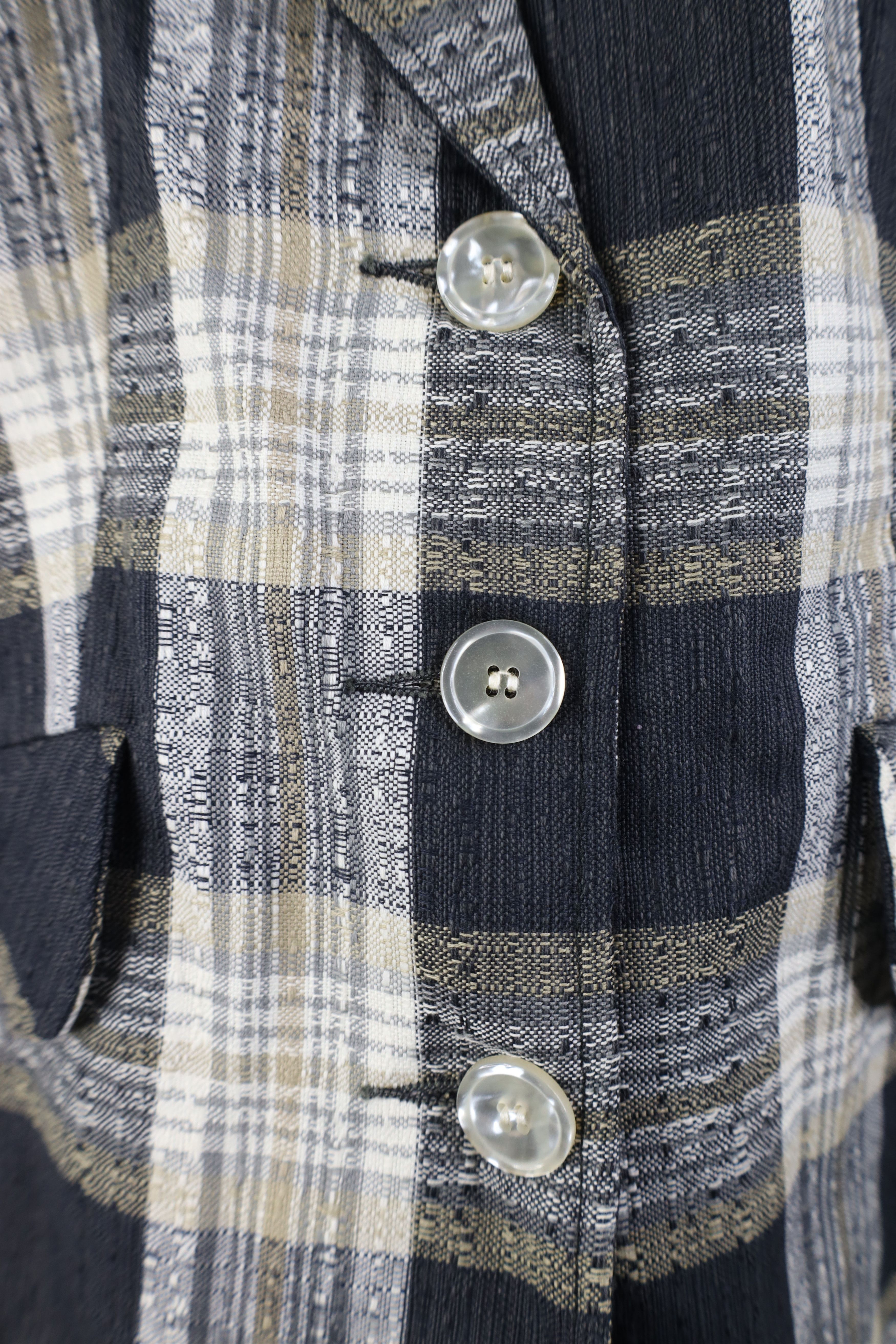 Vintage Deadstock Vintage 70s Streetwear Suit Coat Jacket Plaid Size XXL / US 16-18 / IT 52-54 - 8 Thumbnail