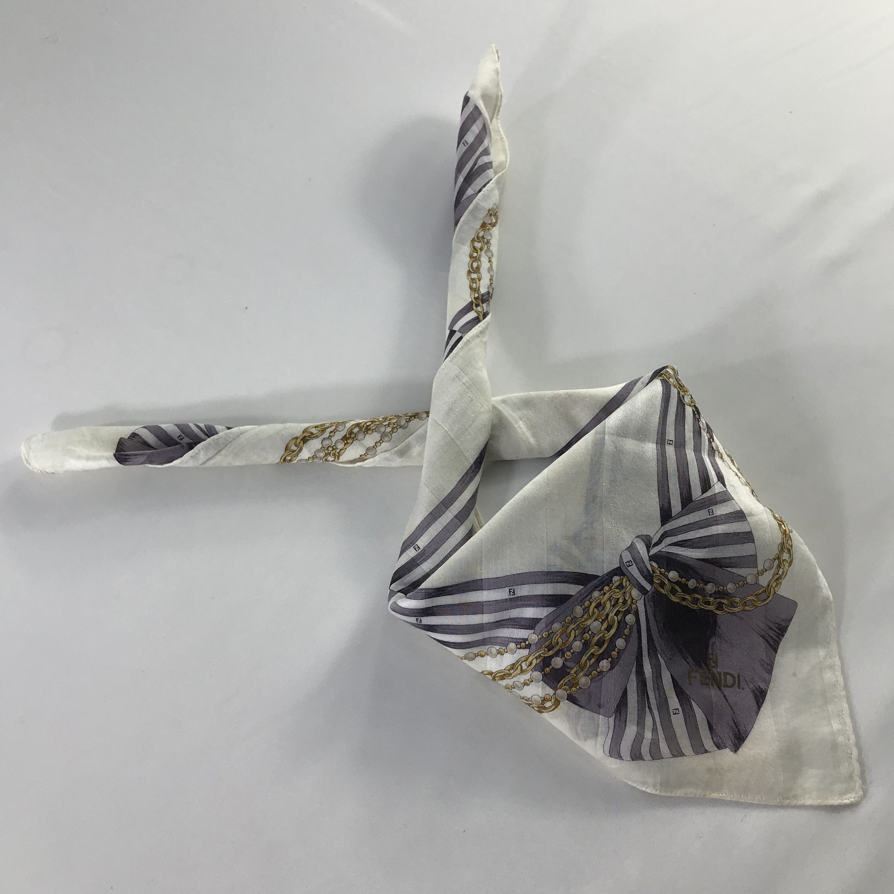 Vintage Vintage Fendi Bandana / Handkerchief / Neckerchief - S486 Size ONE SIZE - 3 Thumbnail