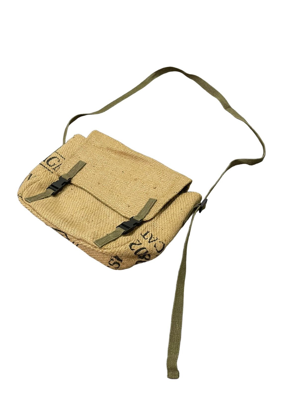 Handmade Coffee Sacks Messengger Bag Military Style Custom 1🟩 Size ONE SIZE - 5 Thumbnail