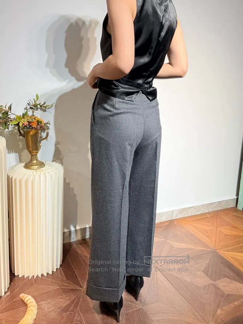 Vivienne Westwood Vivienne Westwood Smoke gray woolen wide-leg pants Size 26" / US 2 / IT 38 - 4 Thumbnail