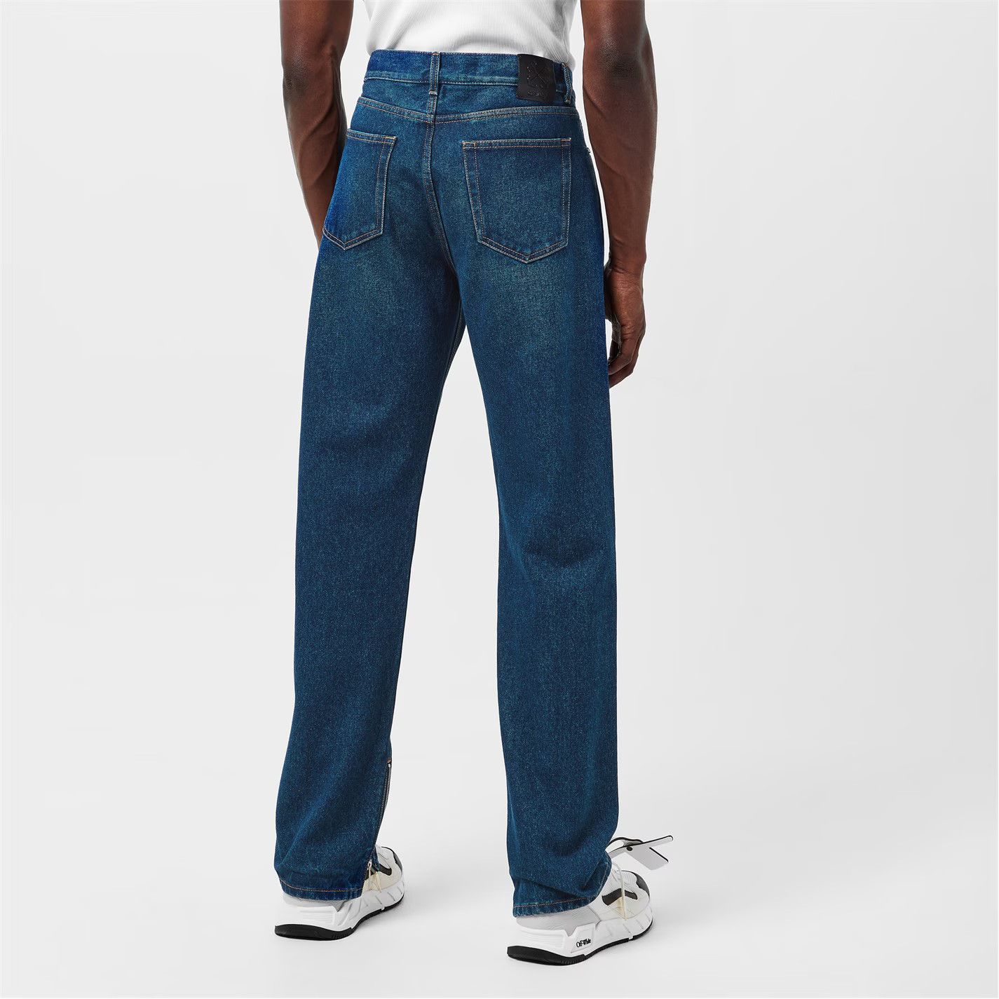 Off-White o1g2r1mq0326 Straight Leg Jeans in Blue Size US 31 - 4 Thumbnail