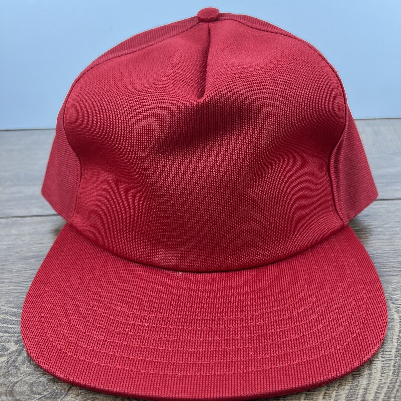 Other Red Trucker Hat Red Hat Adjustable Adult Size Hat Red Cap Size ONE SIZE - 5 Thumbnail
