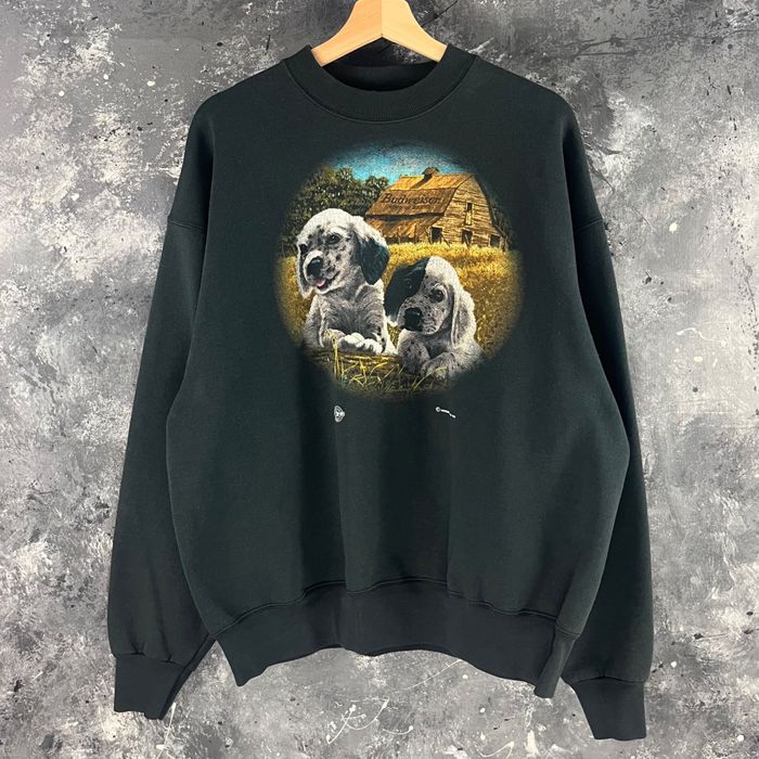 Vintage Vintage 1993 Budweiser dog sweatshirt Grailed