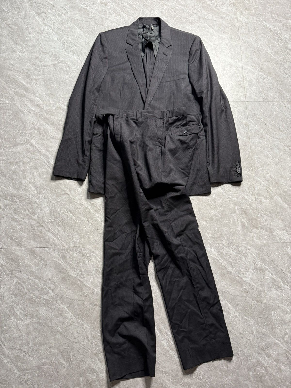 Dior Dior By Hedi Slimane S/S 06 Pinstripe Slim 2B Suit Size 50S - 1 Thumbnail