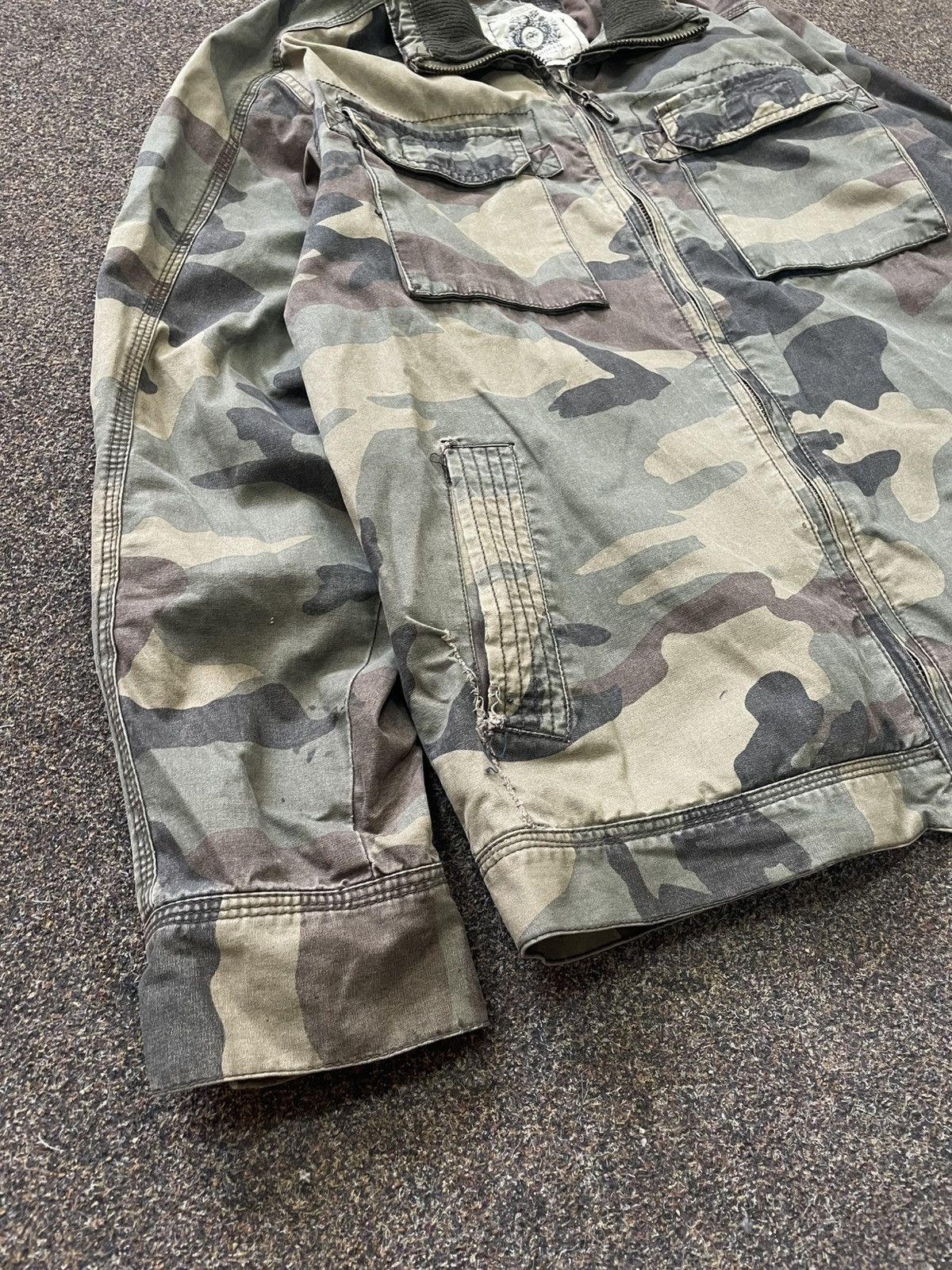 Vintage Vintage Y2K Camo Military Jacket Gorpcore Archive Streetwear Size S / US 4 / IT 40 - 2 Thumbnail