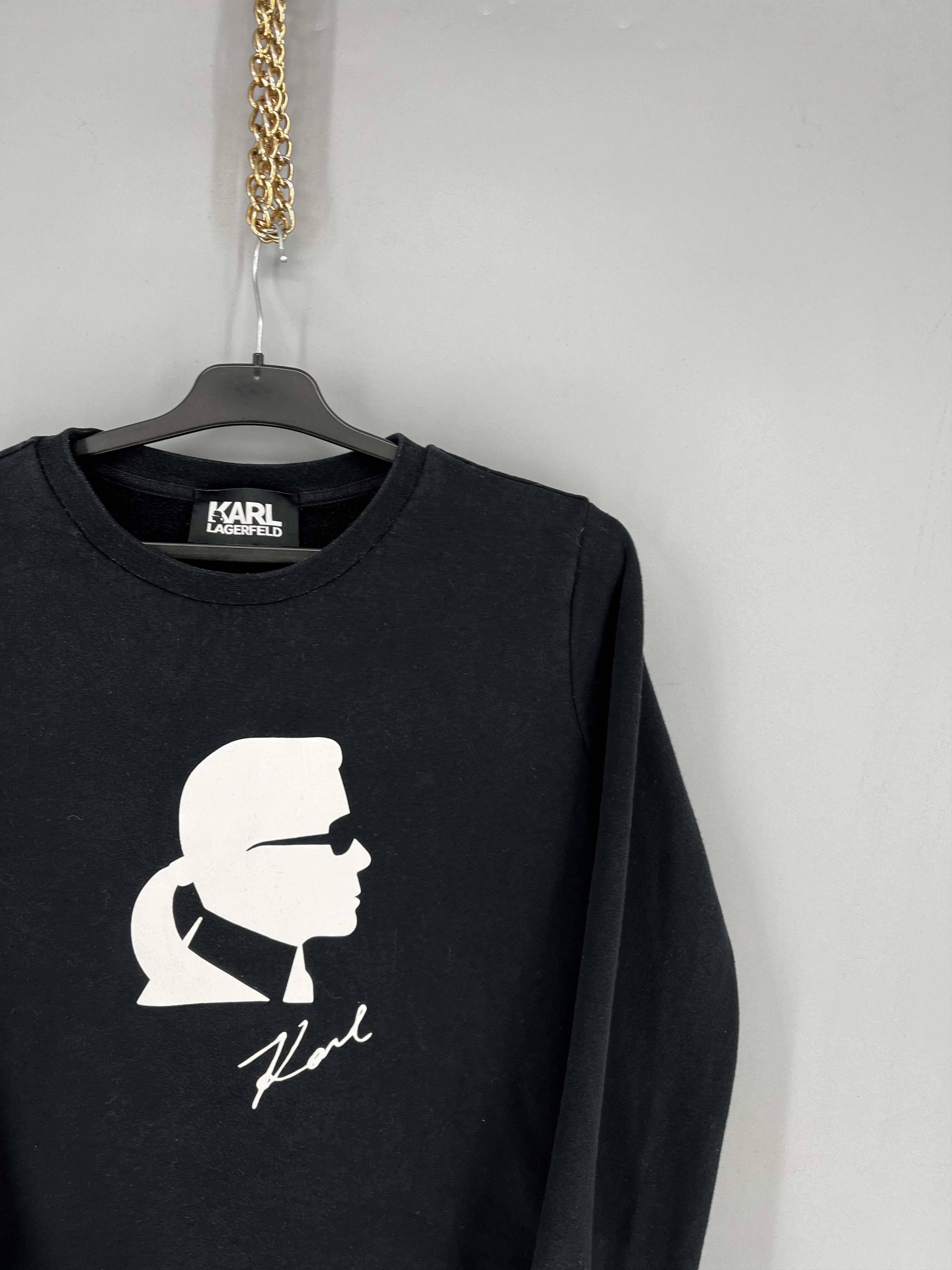 Designer × Karl Lagerfeld LGERFELD Karl Lagerfeld Black Label Logo Face Sweatshirt Size S / US 4 / IT 40 - 5 Thumbnail