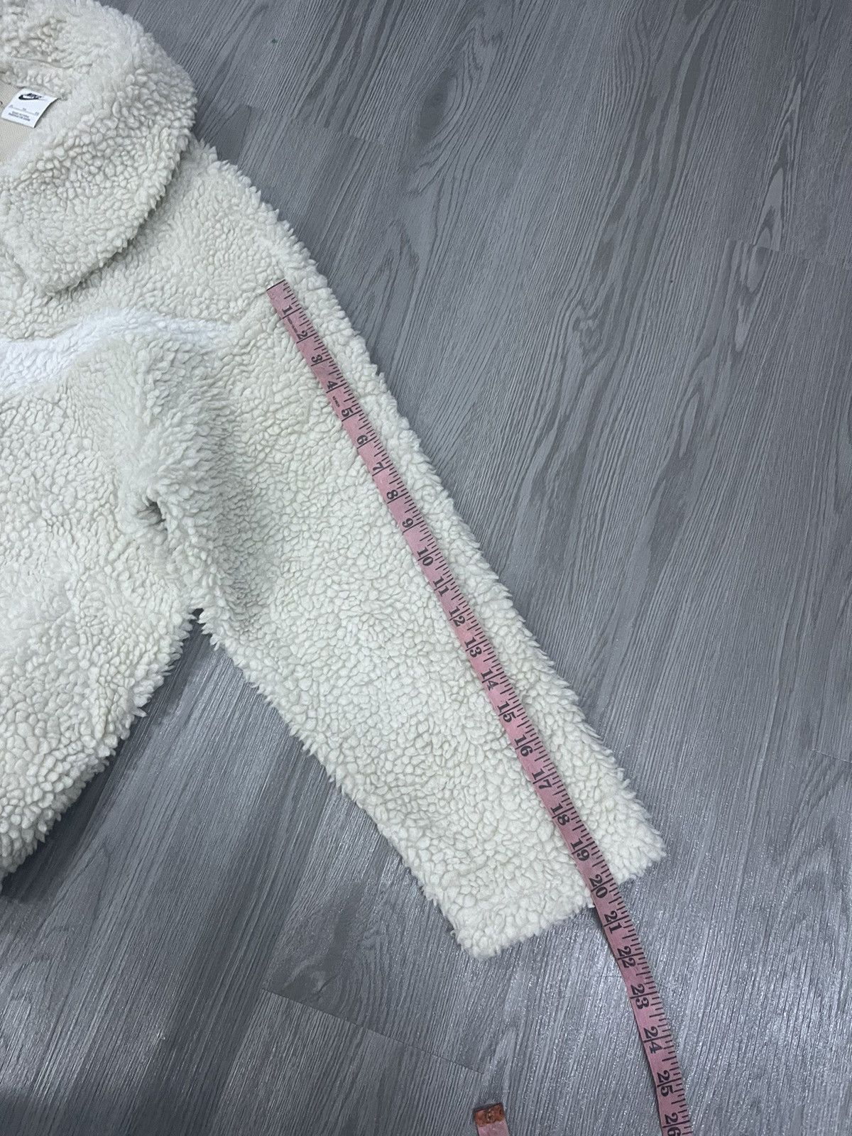 Nike Sherpa Chest Swoosh Cropped Jacket Size XL / US 12-14 / IT 48-50 - 11 Thumbnail