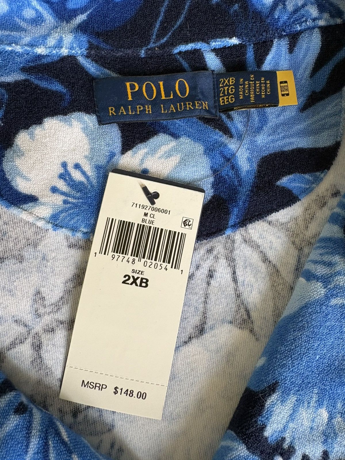 Polo Ralph Lauren Men's Classics Fit Floral Terry Camp Shirt