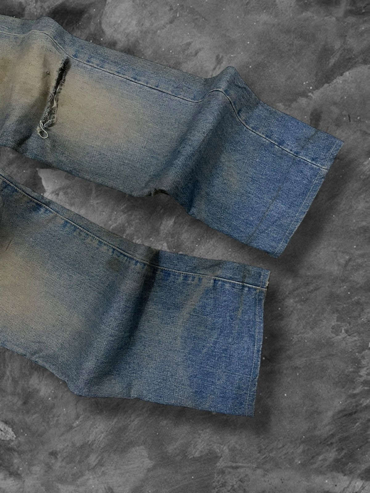 Japanese Brand Vintage 1990s Japan Designer POINT War Control Mudwash Denim Size US 29 - 5 Thumbnail