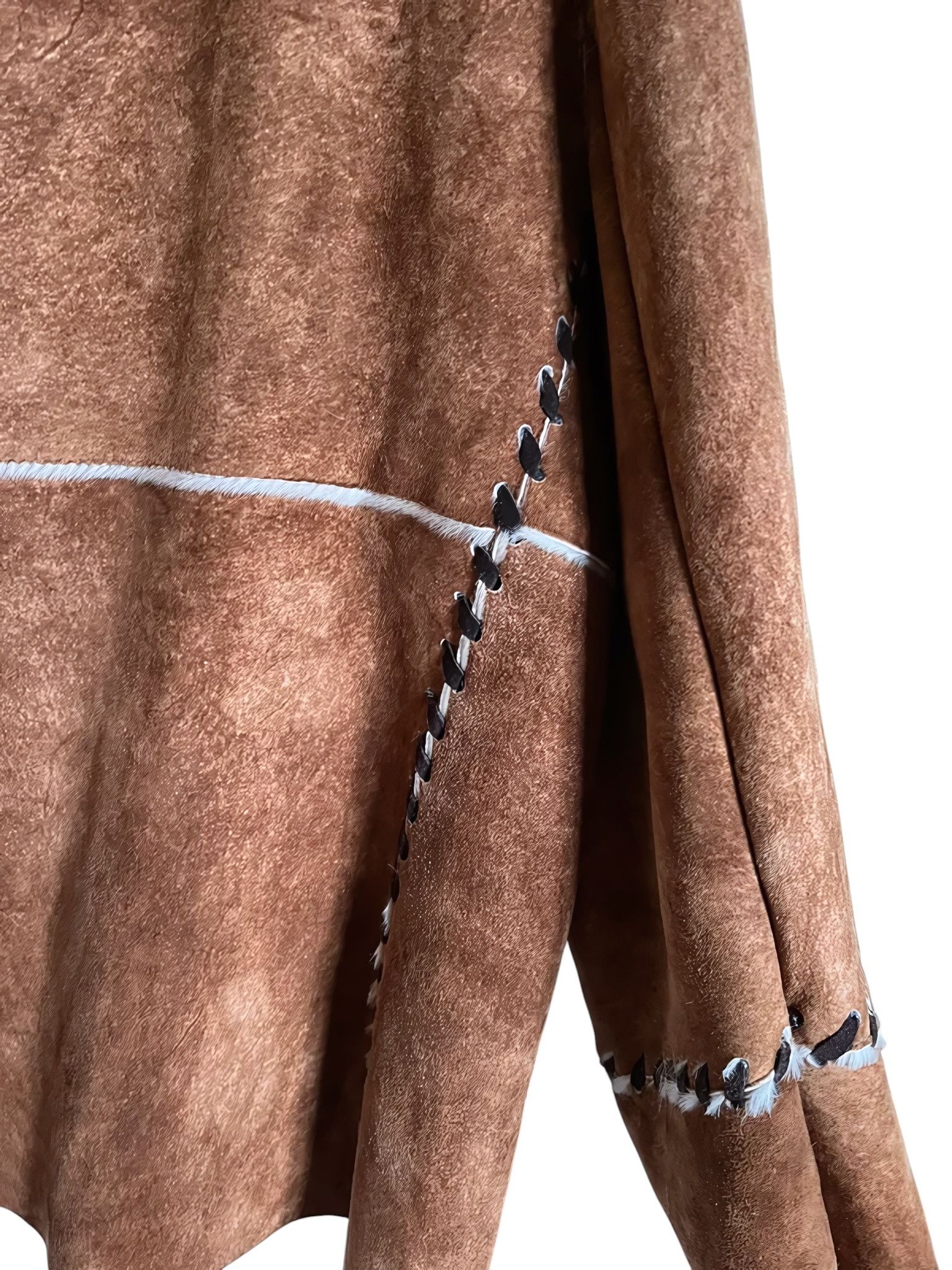 Roberto Cavalli ARCHIVE SHEARLING SUEDE LEATHER ASYMMETRIC ZIP JACKET Size US L / EU 52-54 / 3 - 4 Thumbnail